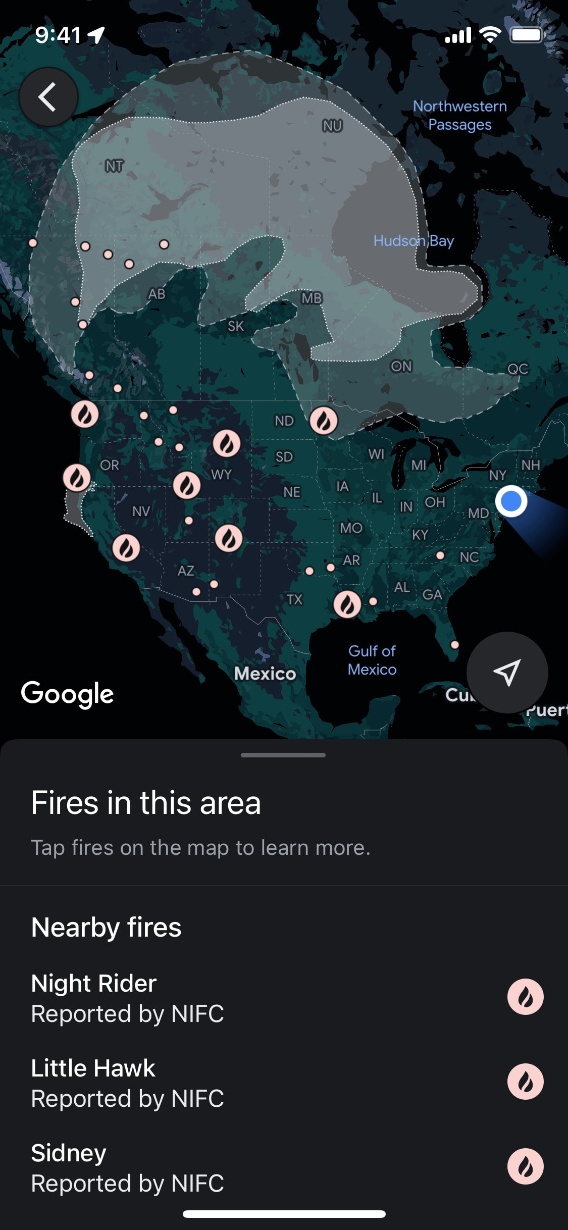 Google Maps iOS screen 386