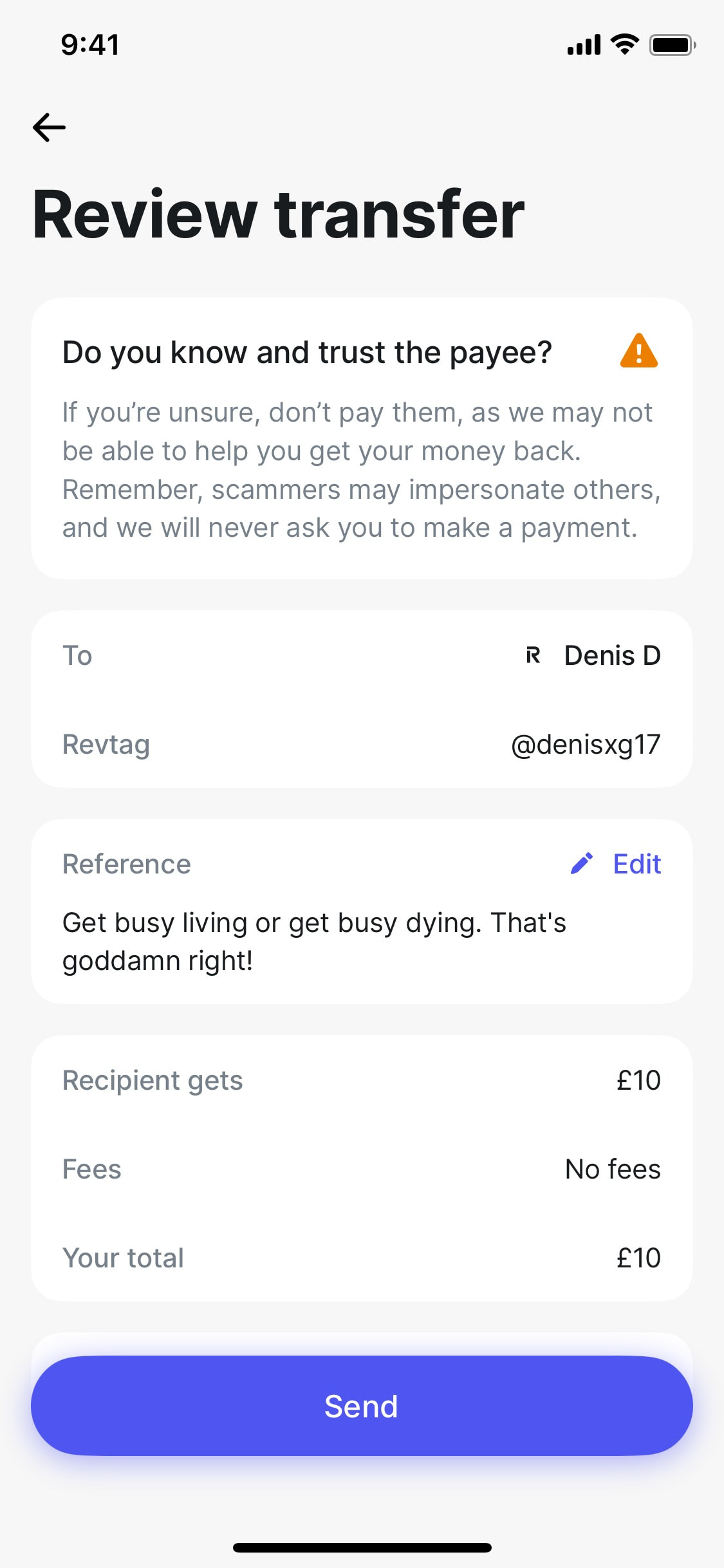 Revolut iOS screen 82