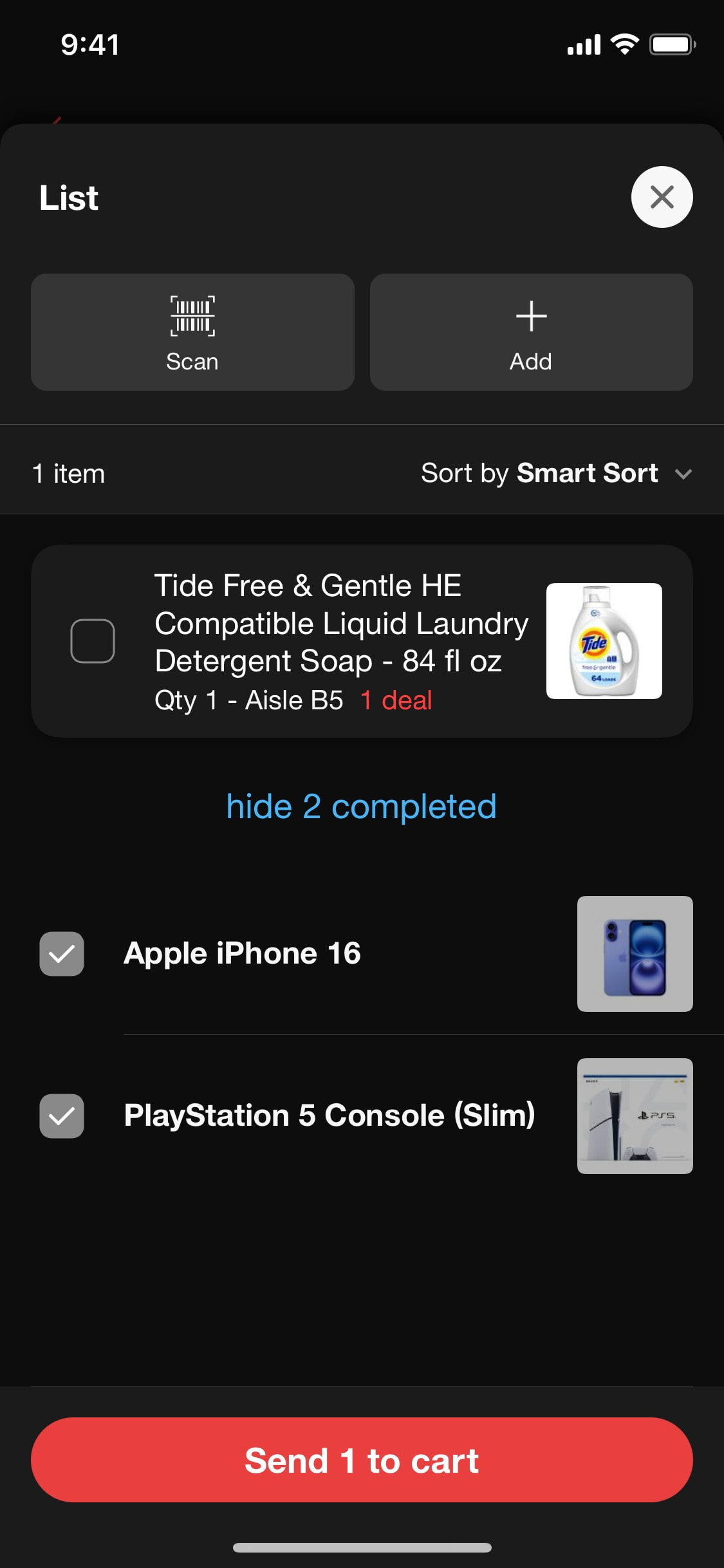 Target iOS screen 276