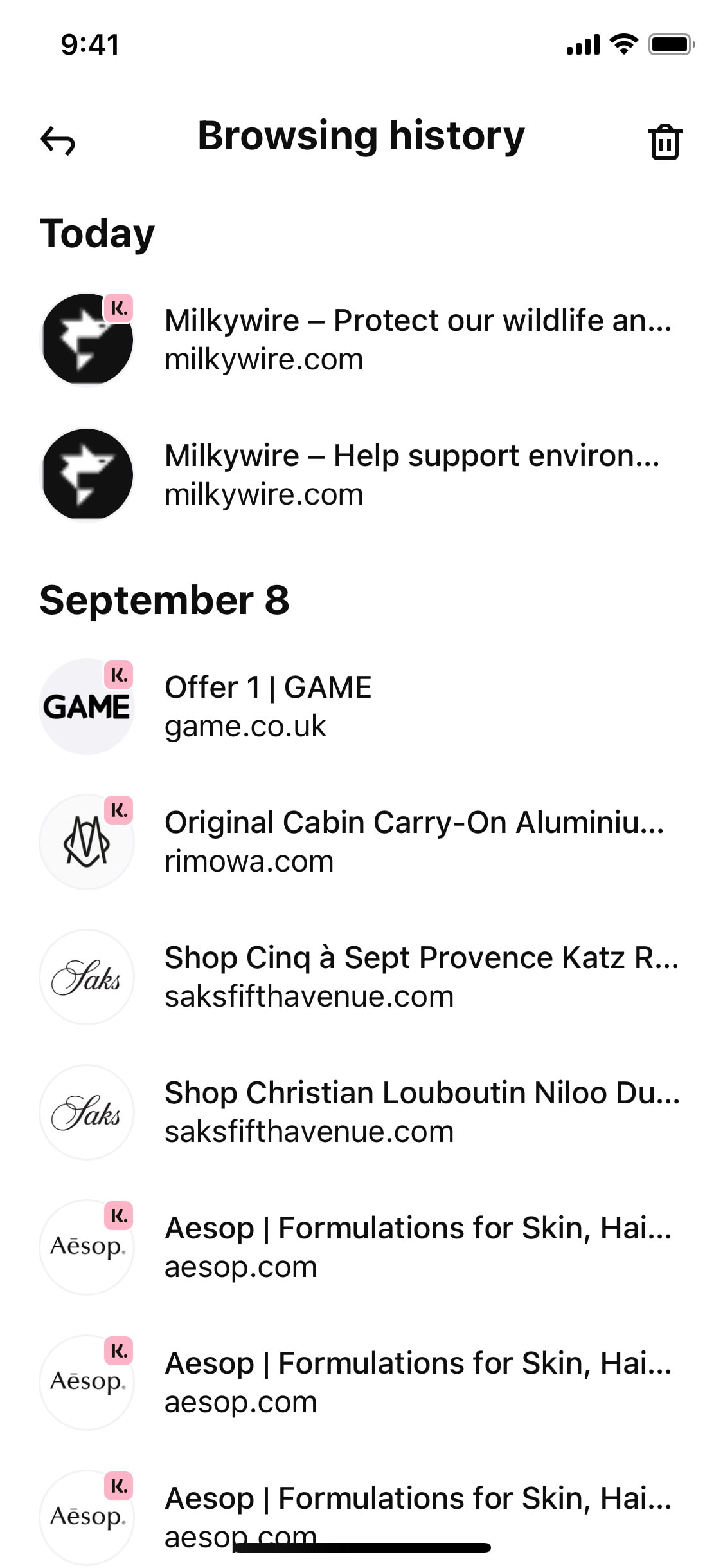 Klarna iOS screen 183
