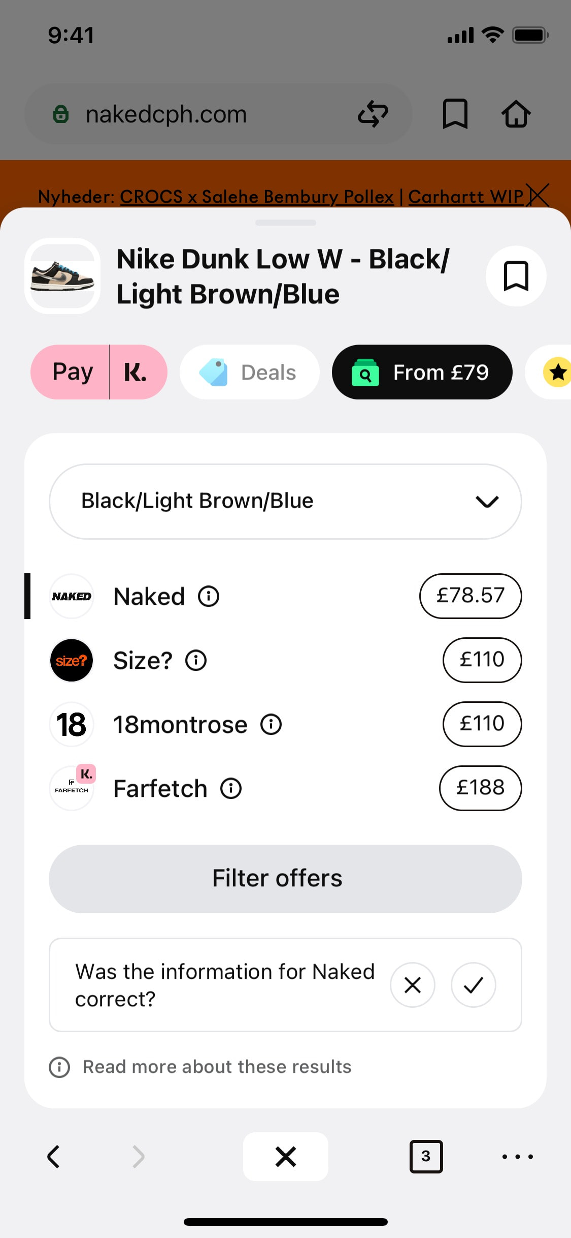 Klarna iOS screen 241