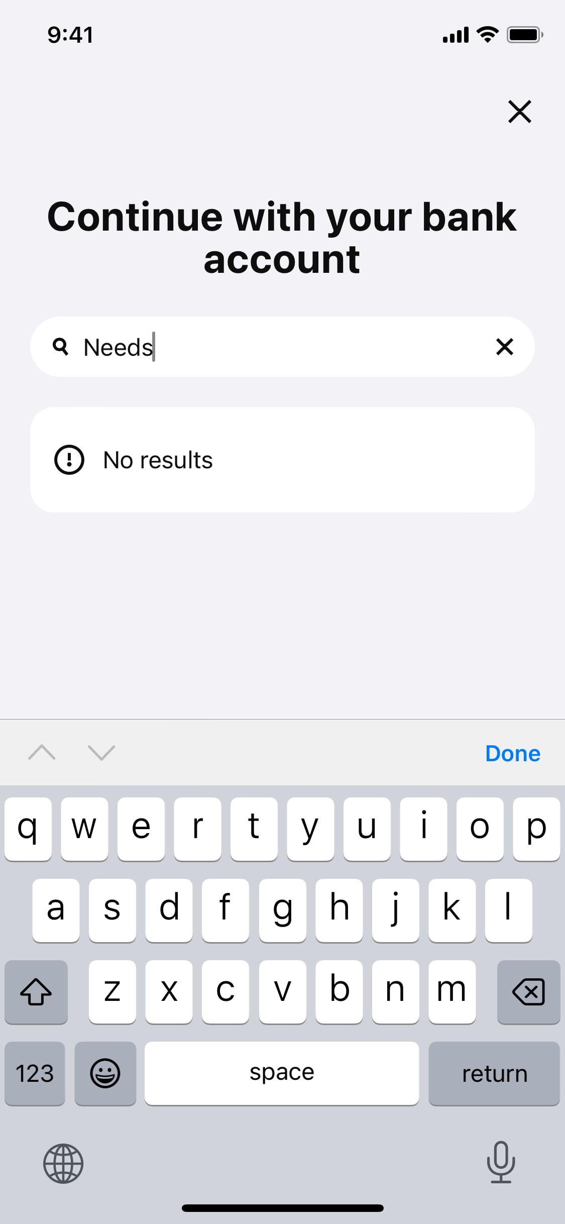 Klarna iOS screen 451
