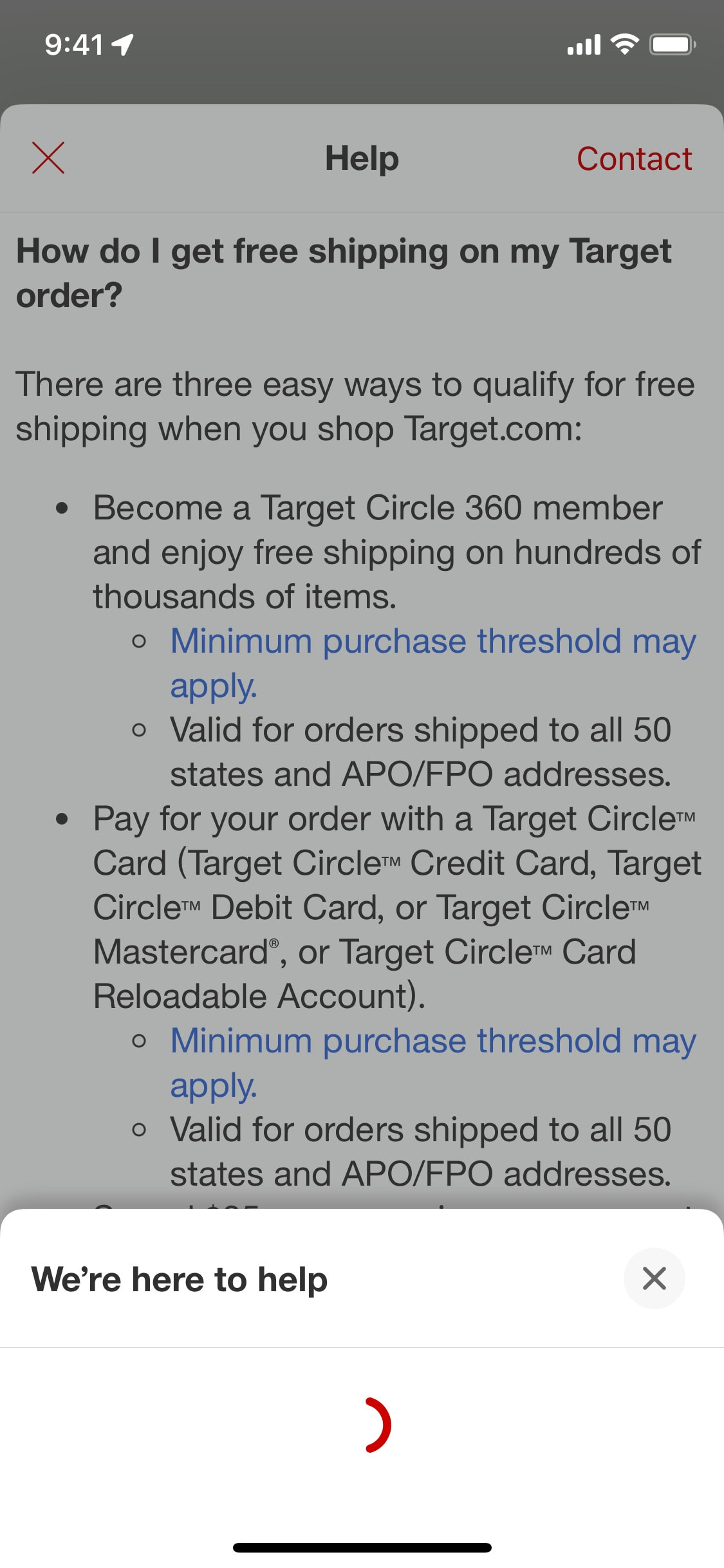Target iOS screen 119