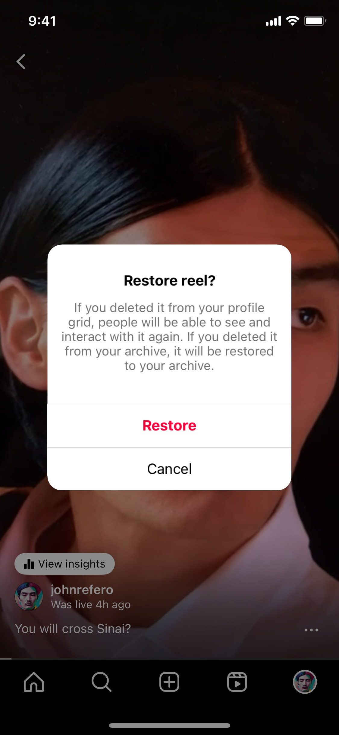 Instagram iOS screen 822