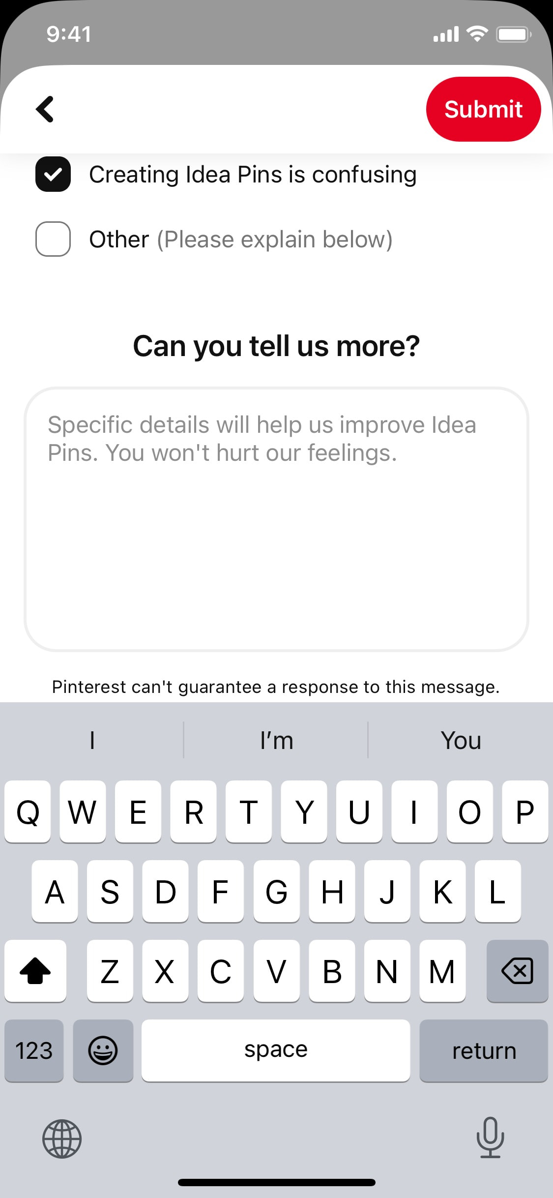 Pinterest iOS screen 296