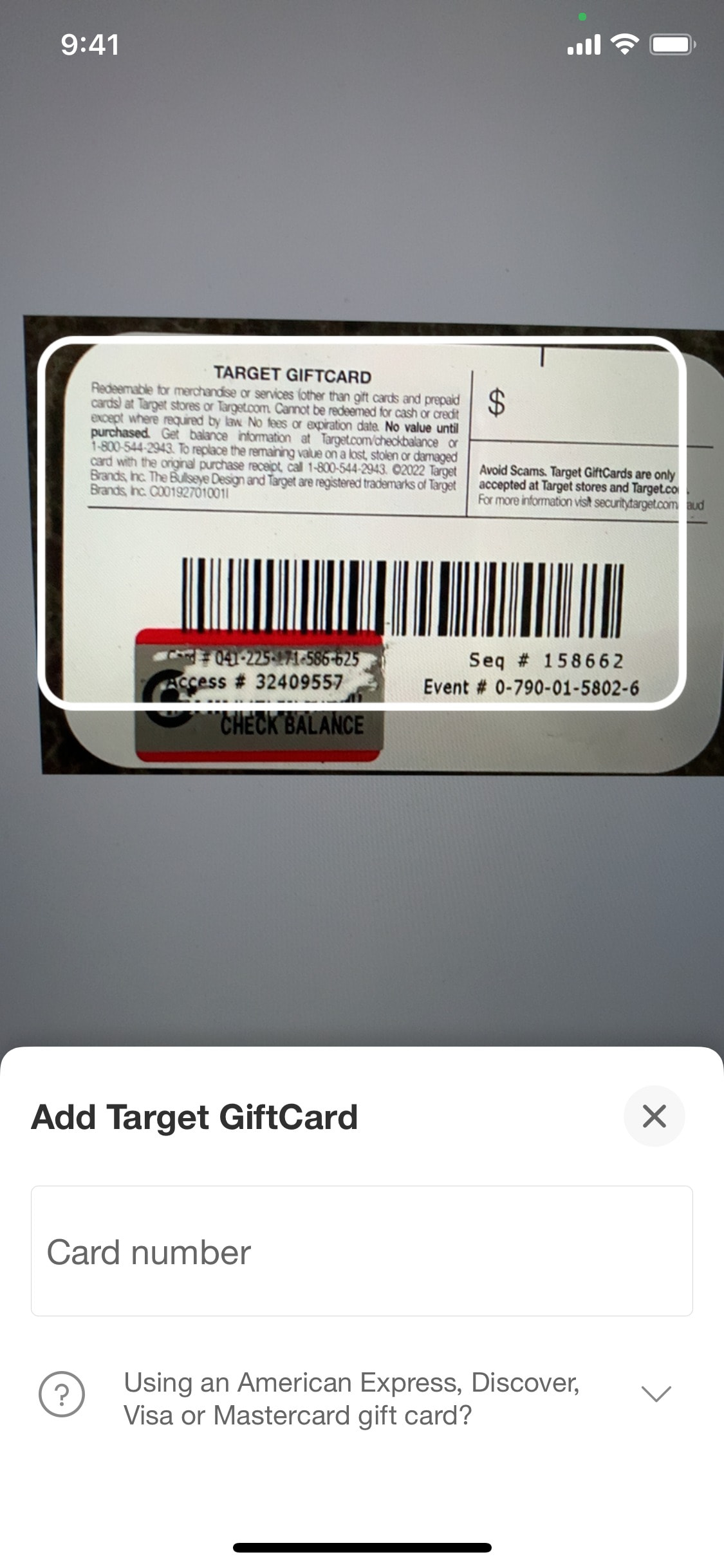 Target iOS screen 267