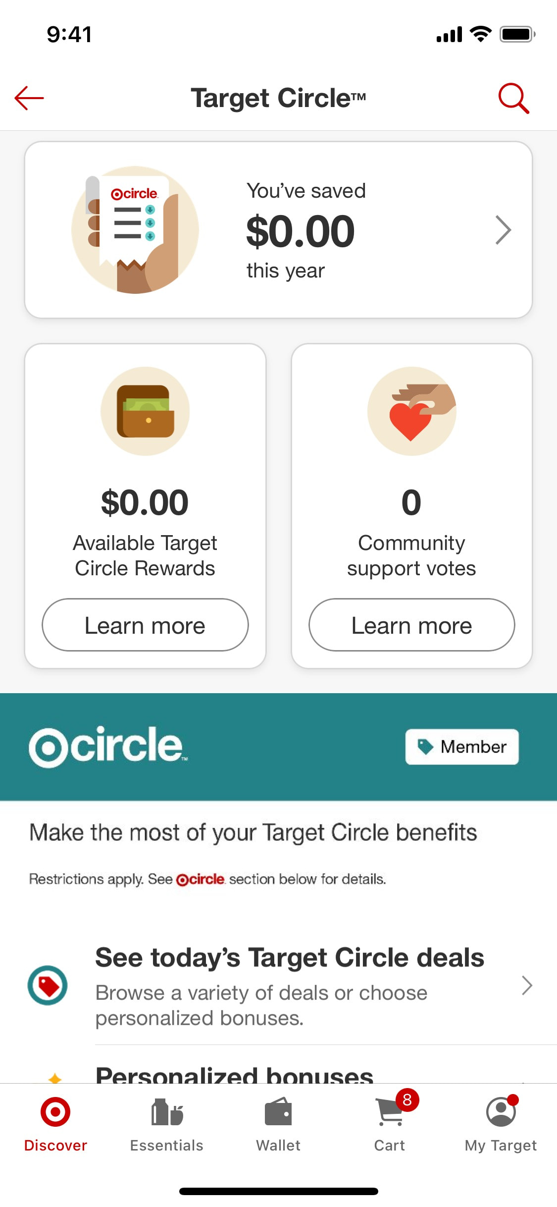 Target iOS screen 777