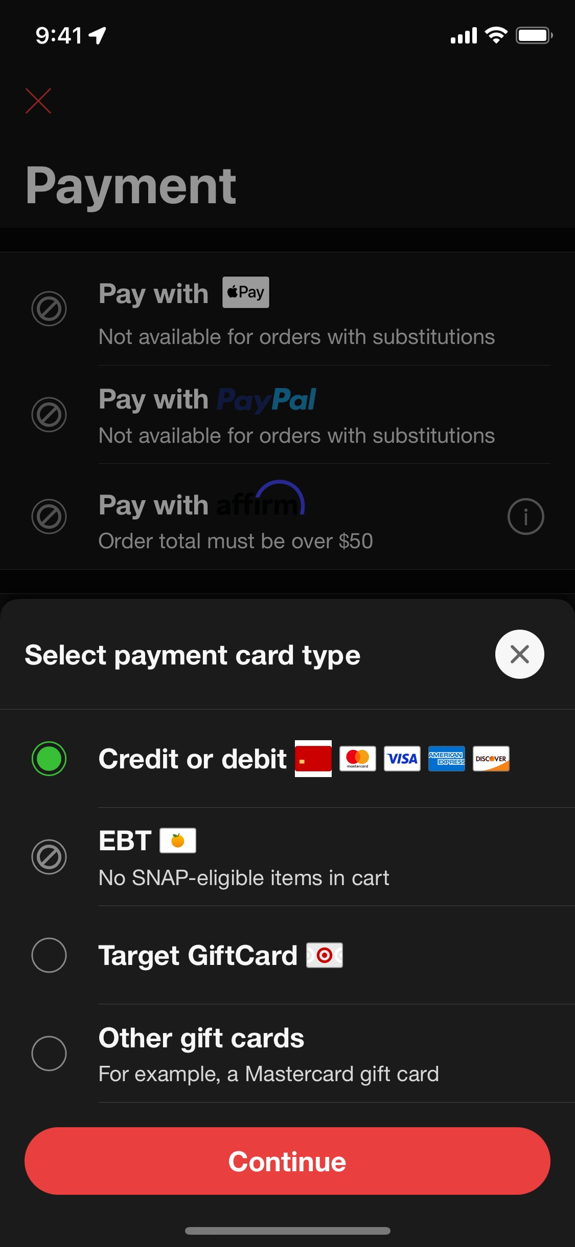 Target iOS screen 37