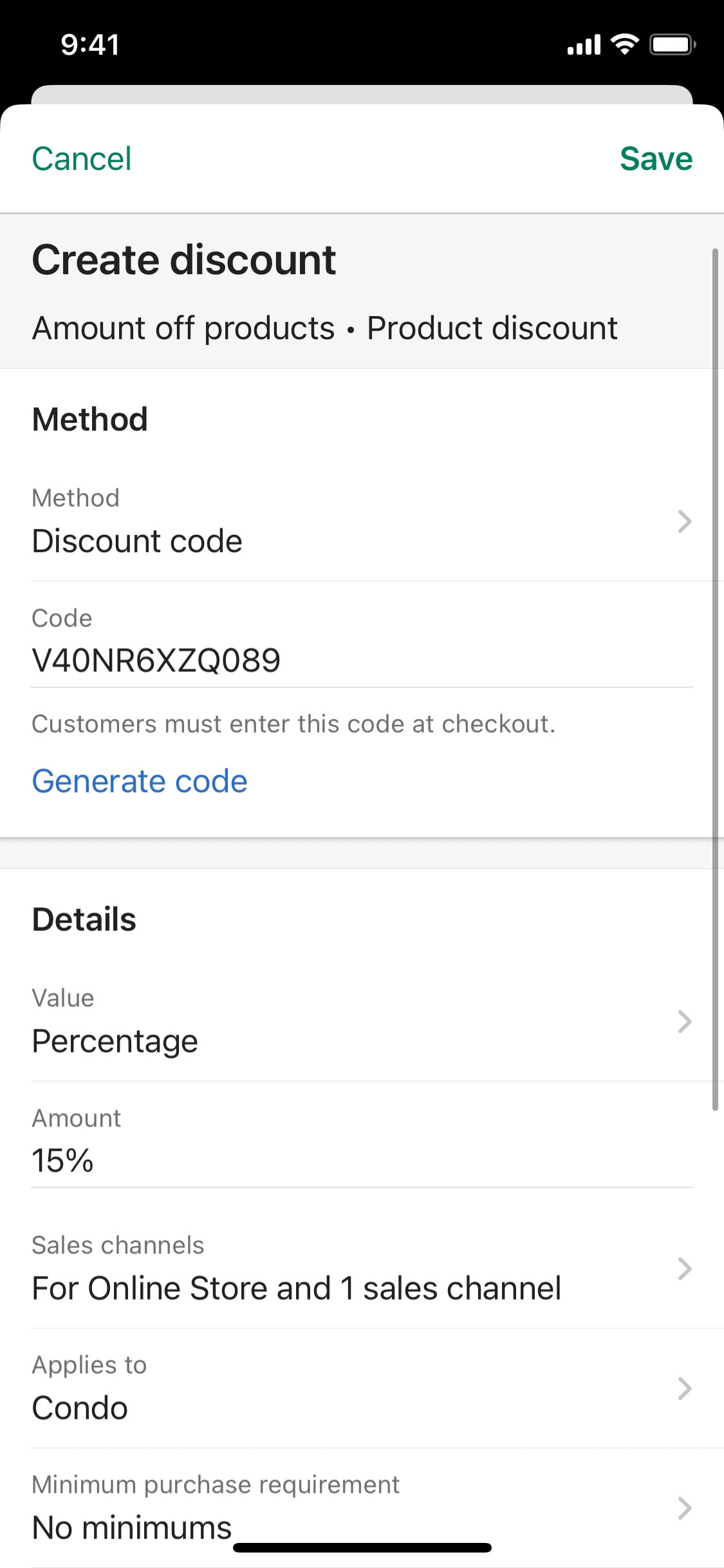 Shopify iOS screen 245