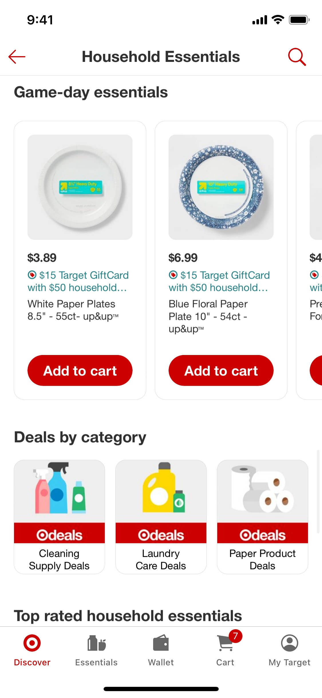 Target iOS screen 393