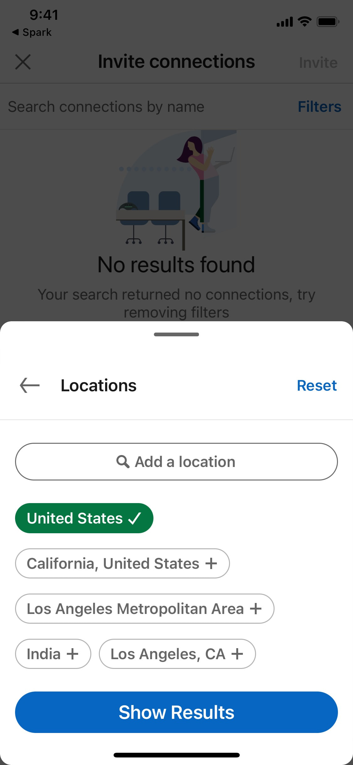 LinkedIn iOS screen 99
