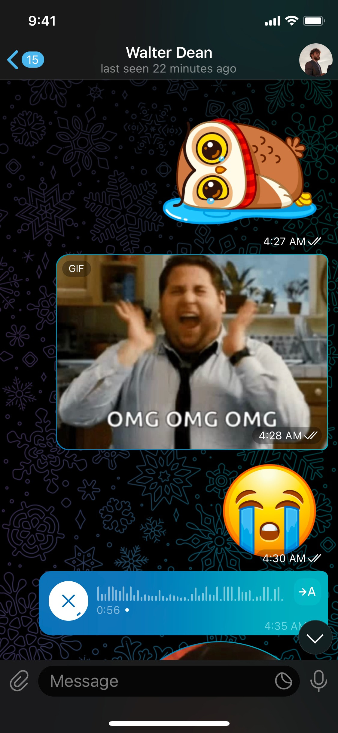 Telegram iOS screen 801
