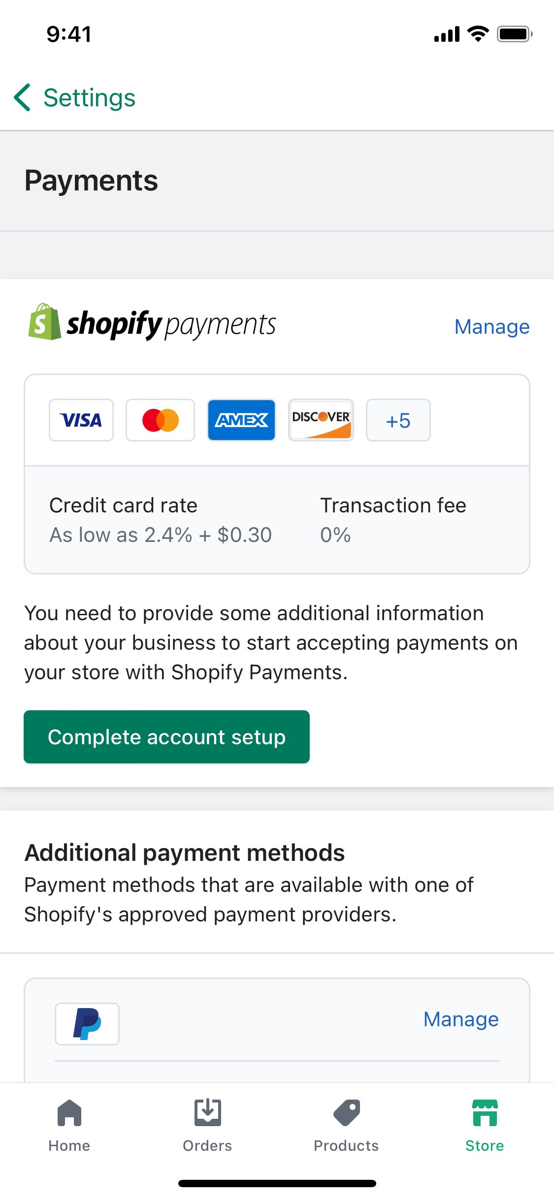 Shopify iOS screen 364