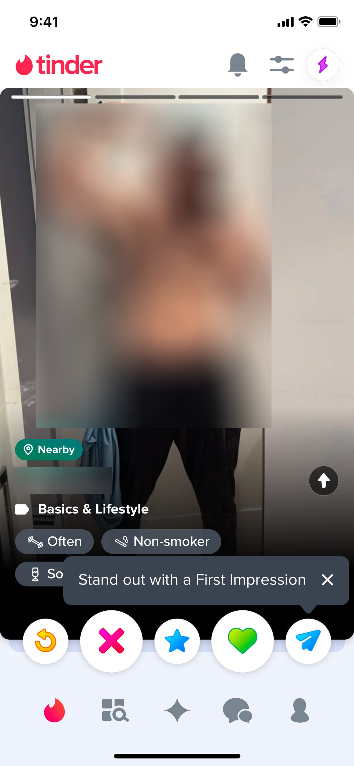 Tinder iOS screen 91