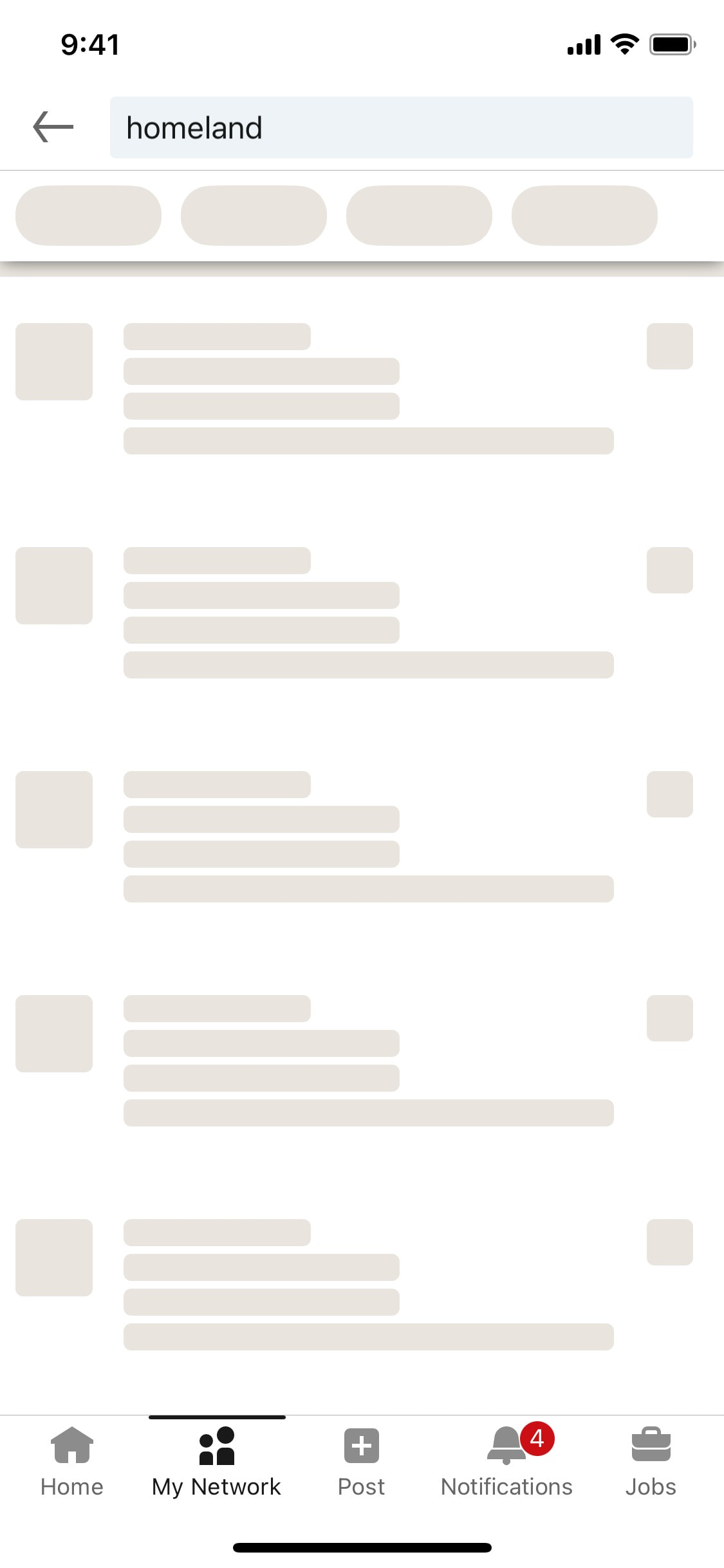 LinkedIn iOS screen 434