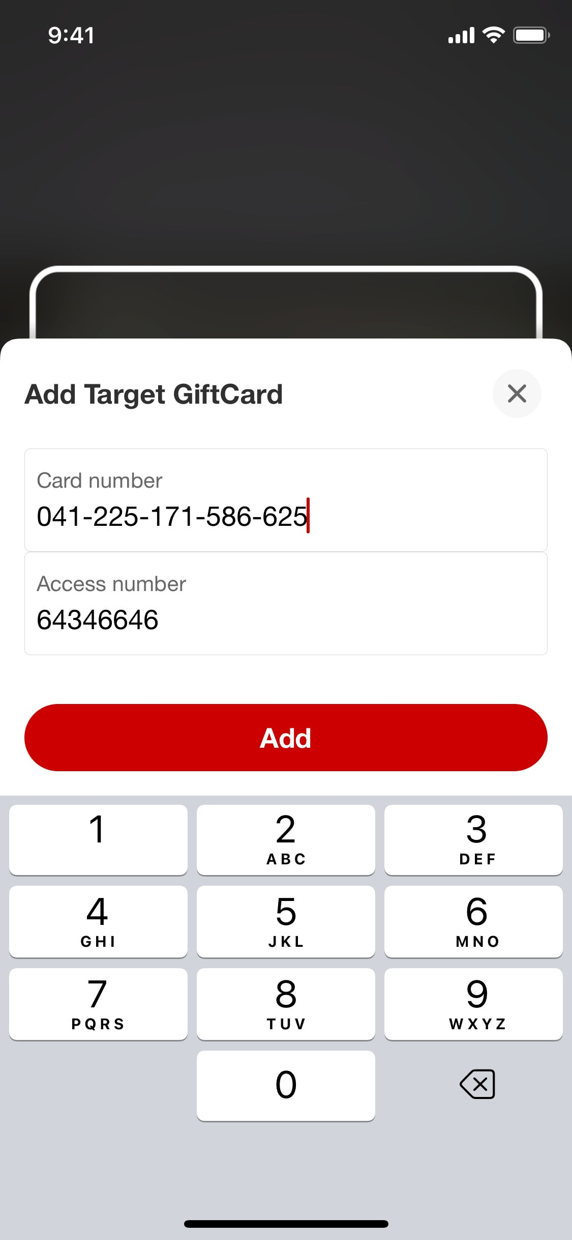 Target iOS screen 735