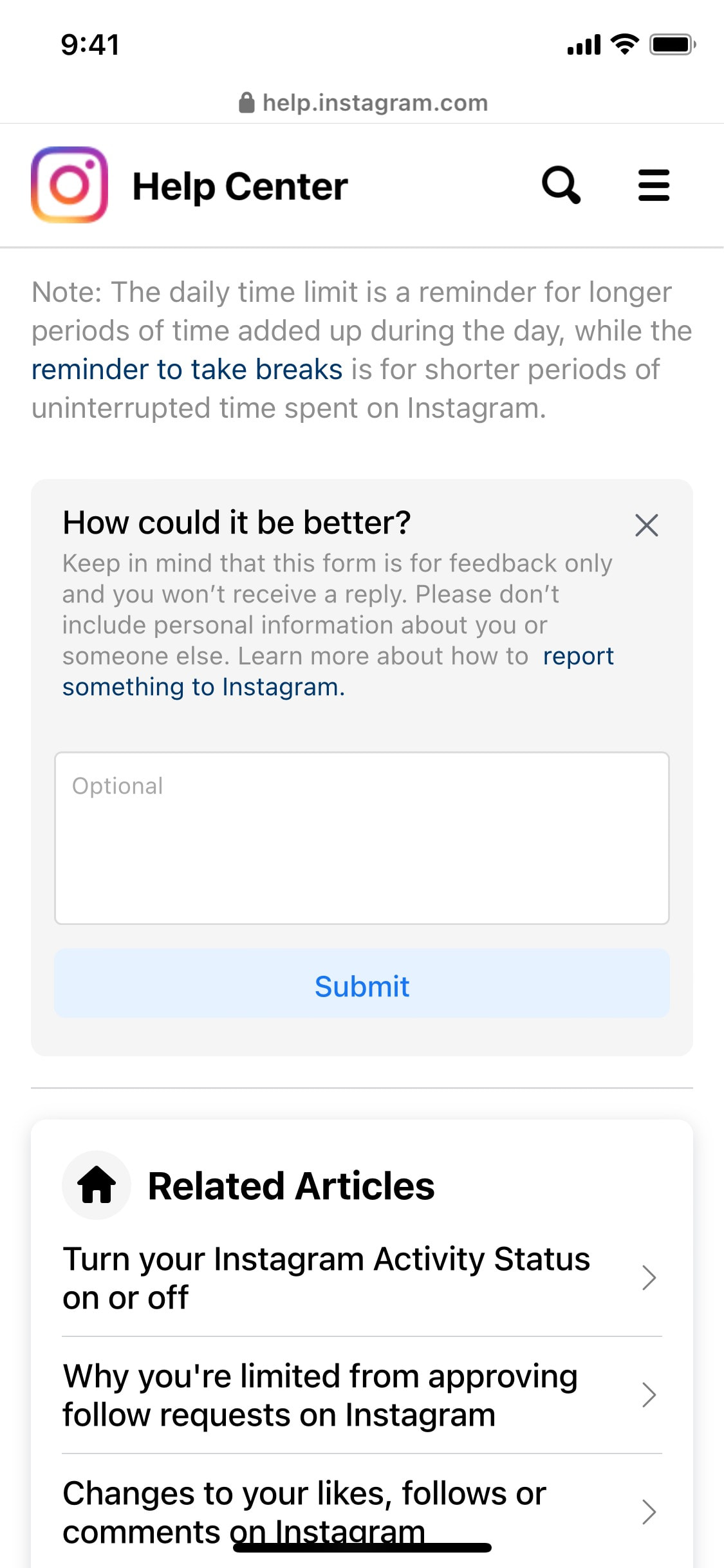 Instagram iOS screen 898