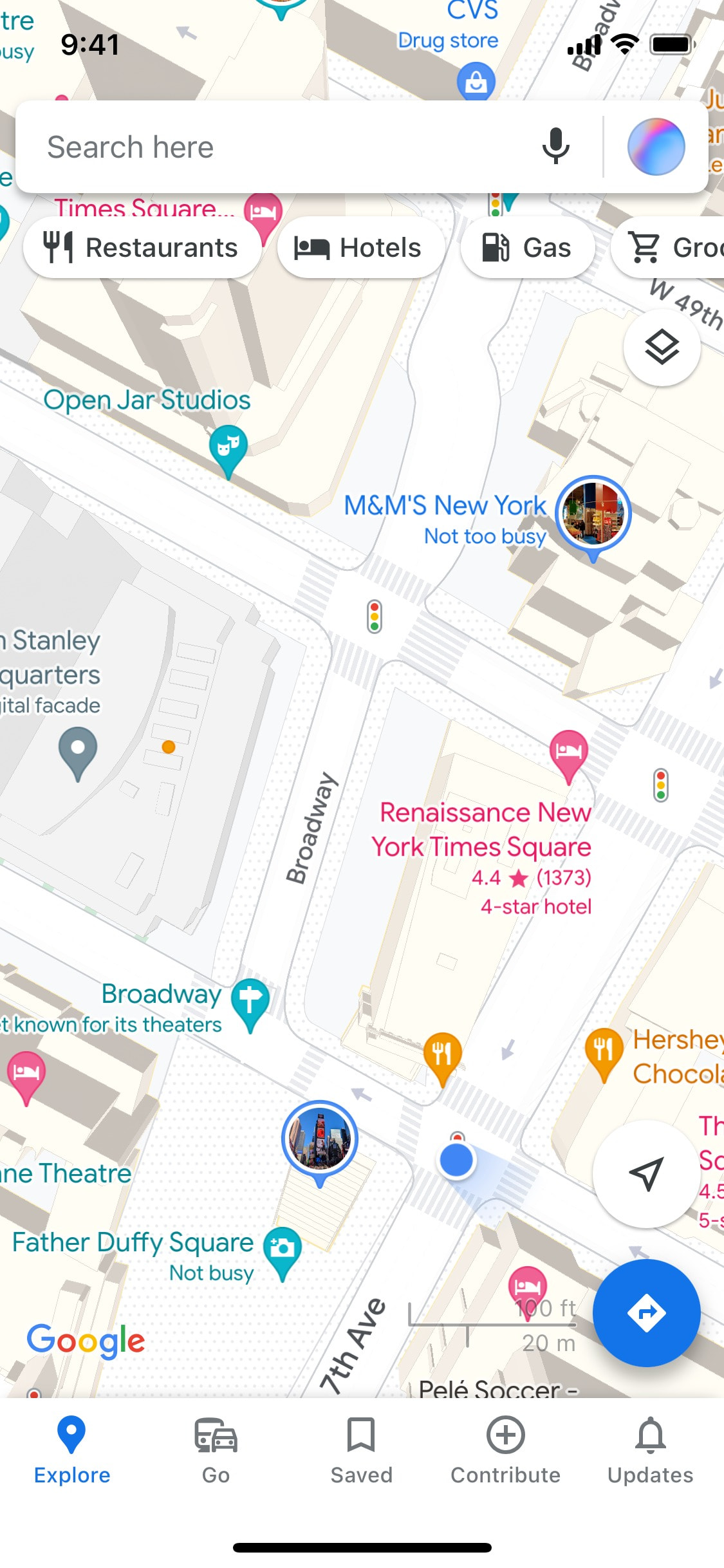 Google Maps iOS screen 671