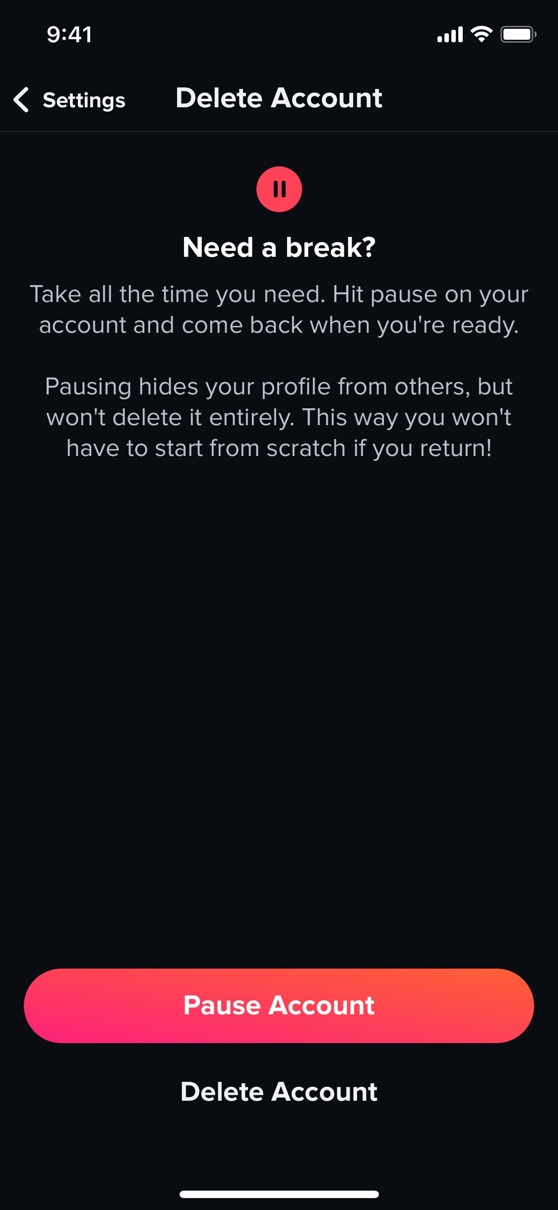 Tinder iOS screen 190