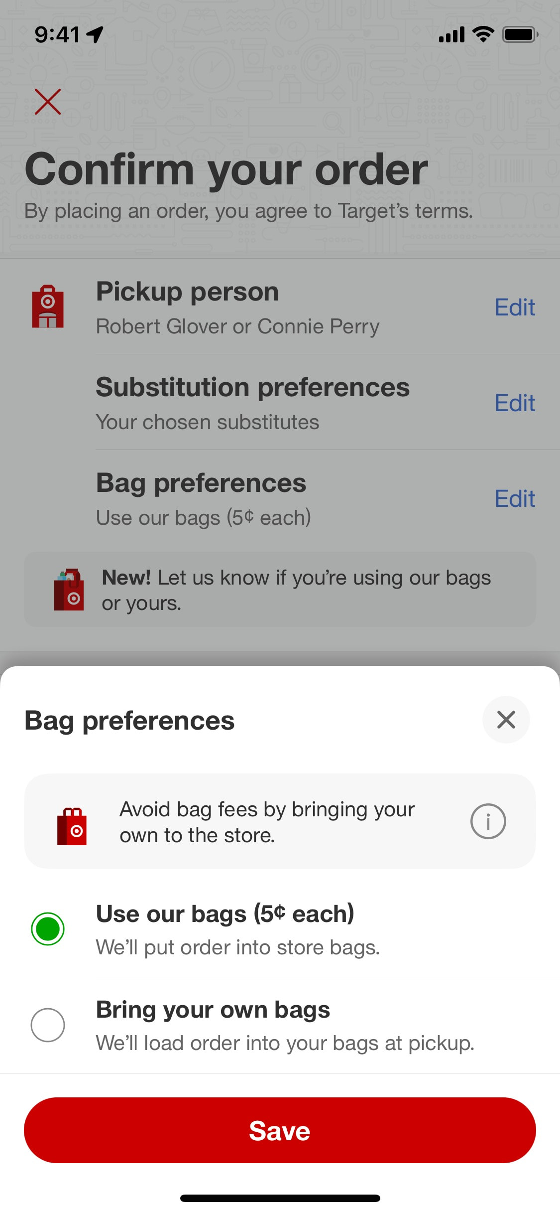 Target iOS screen 226