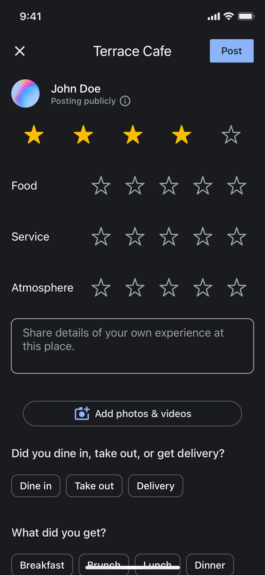 Google Maps iOS screen 174