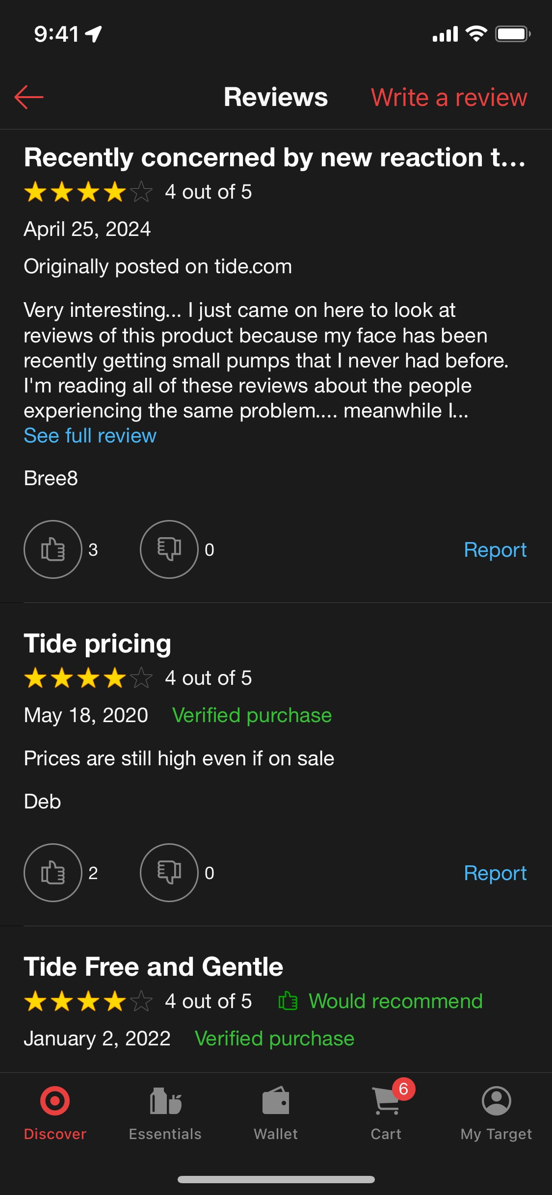 Target iOS screen 475