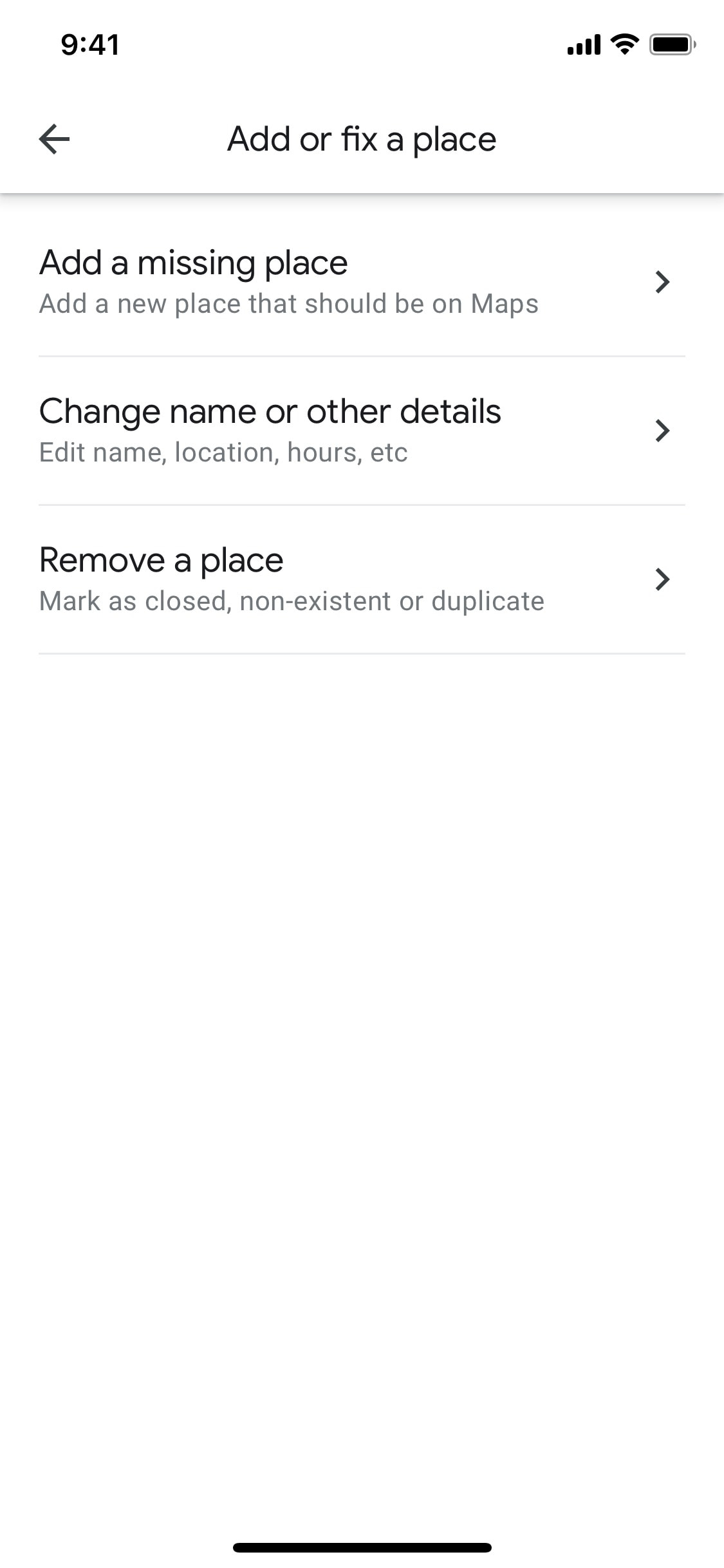 Google Maps iOS screen 117