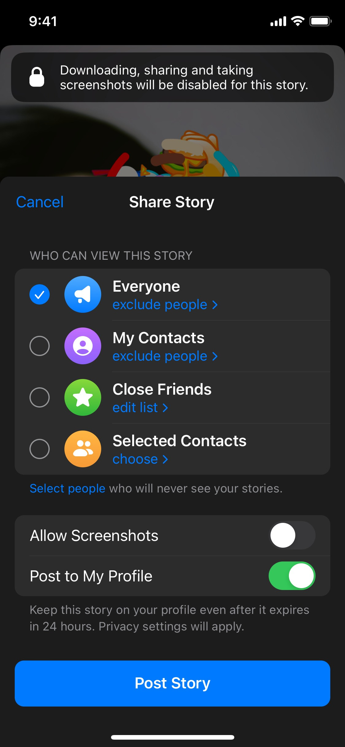 Telegram iOS screen 96