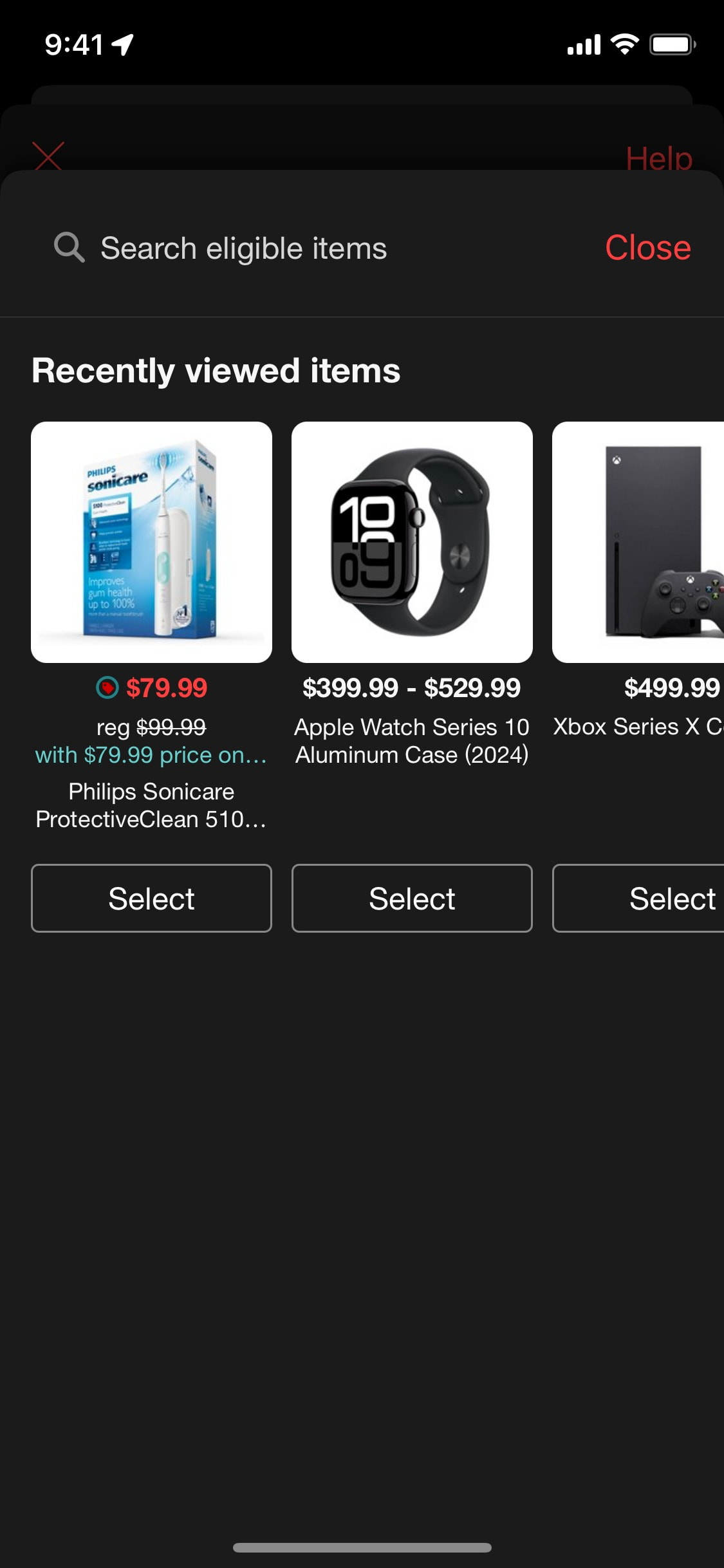 Target iOS screen 341
