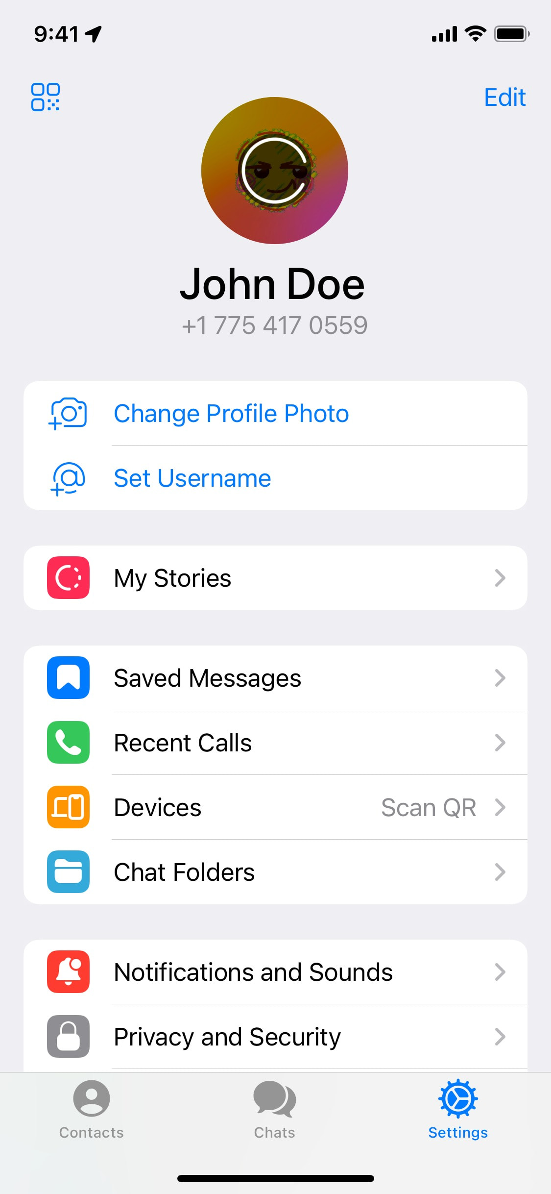 Telegram iOS screen 656