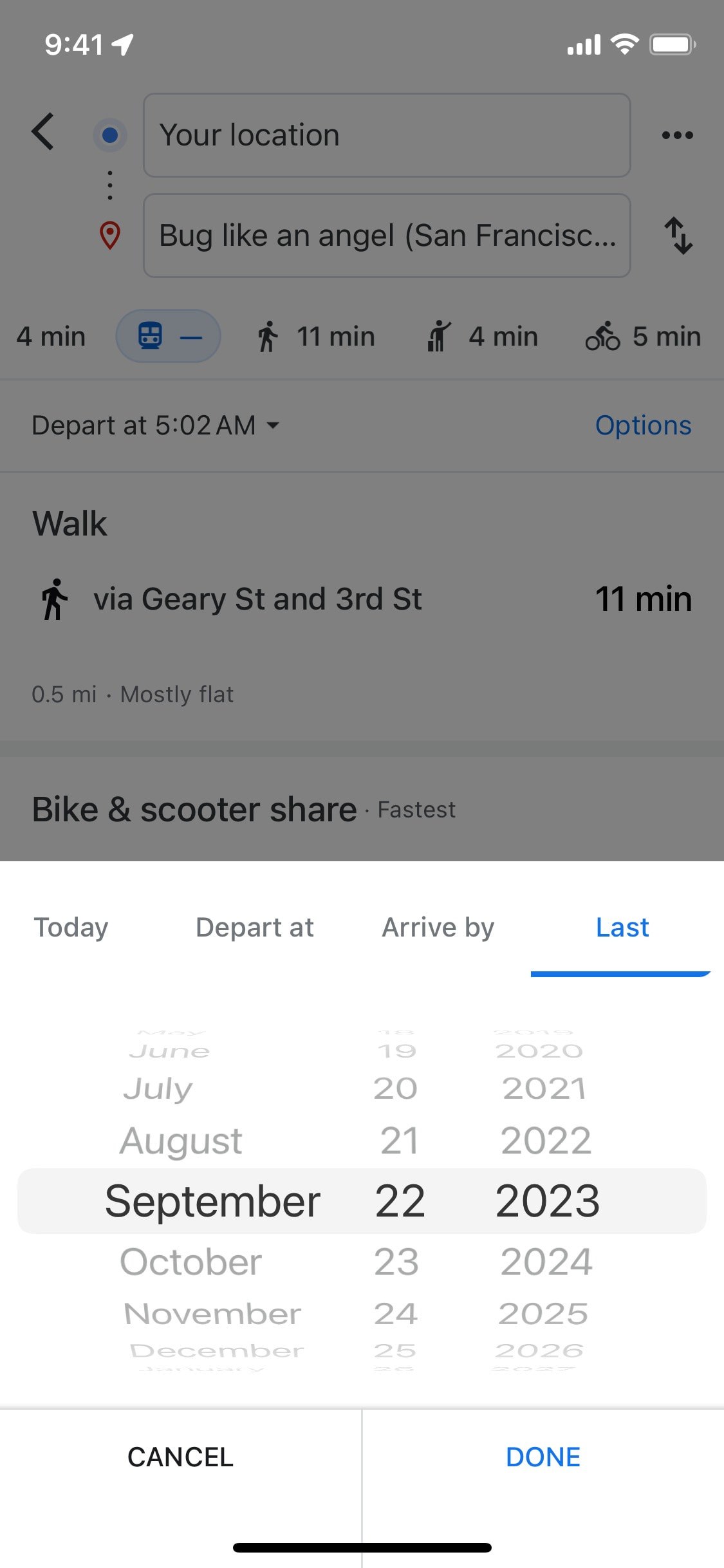 Google Maps iOS screen 475