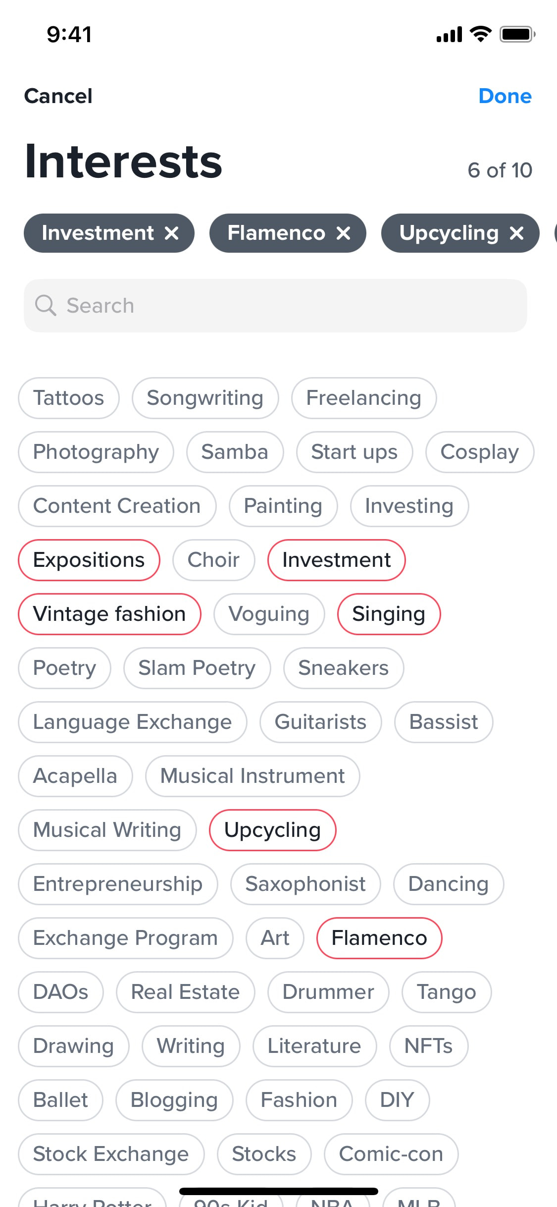 Tinder iOS screen 75