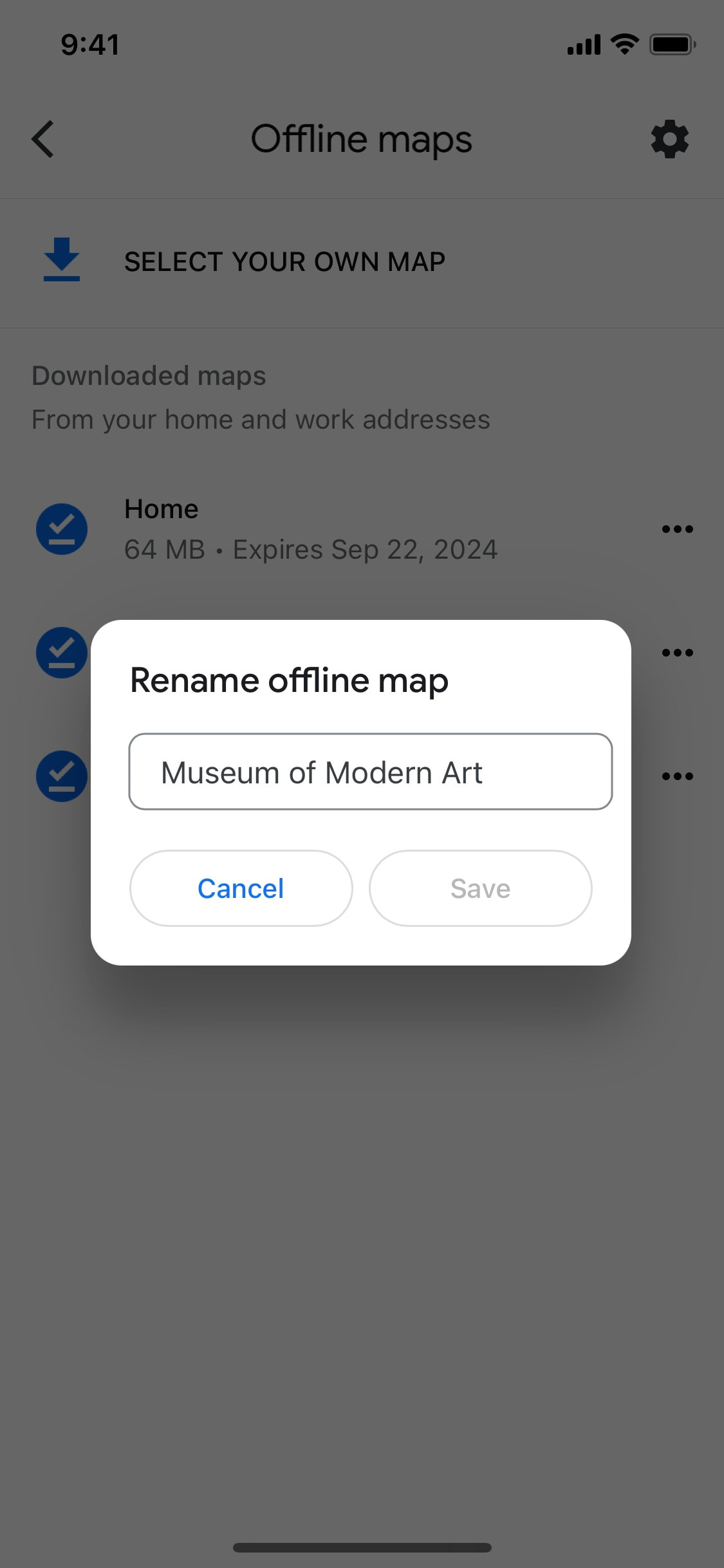 Google Maps iOS screen 474