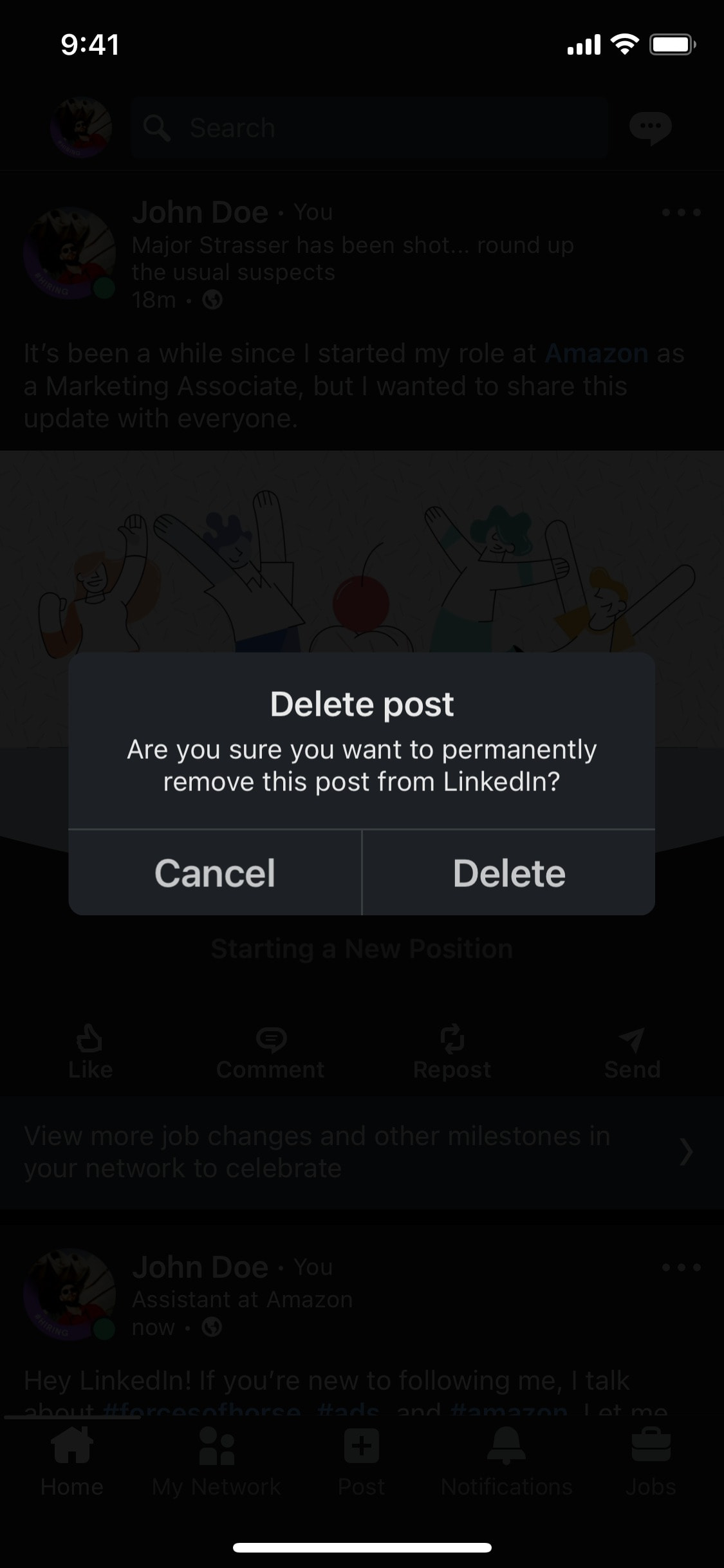 LinkedIn iOS screen 438