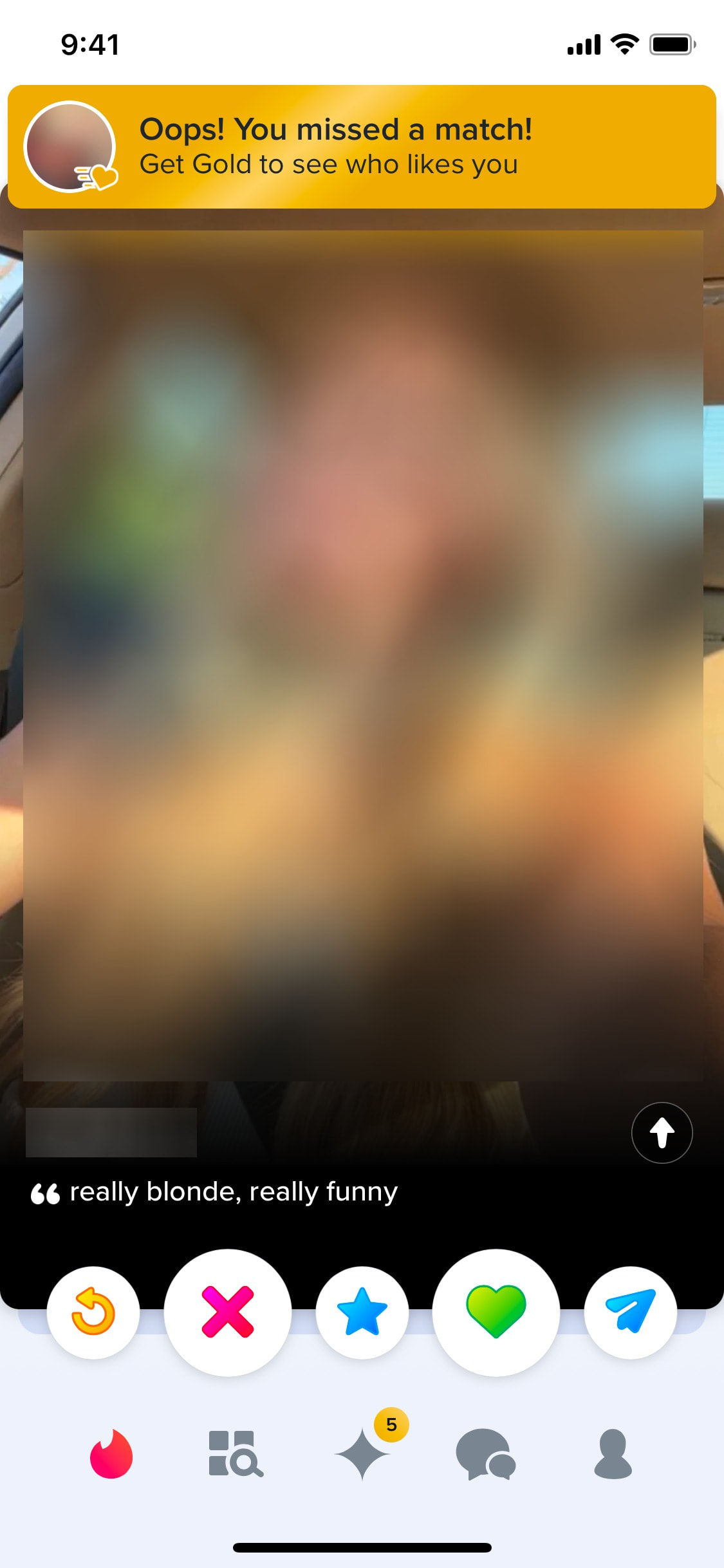 Tinder iOS screen 317