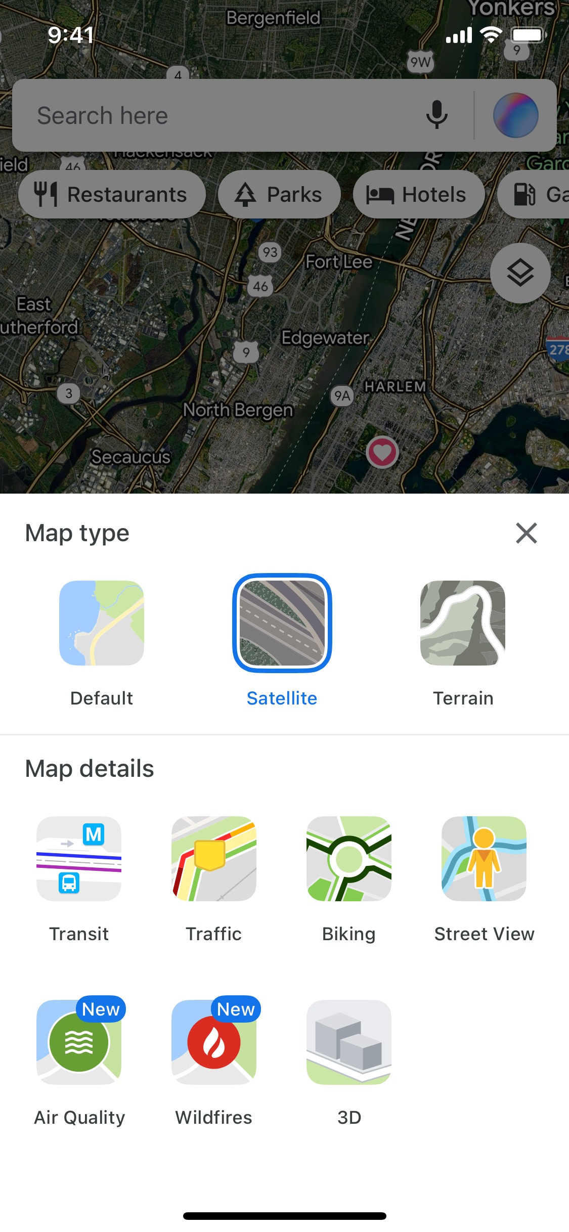 Google Maps iOS screen 668