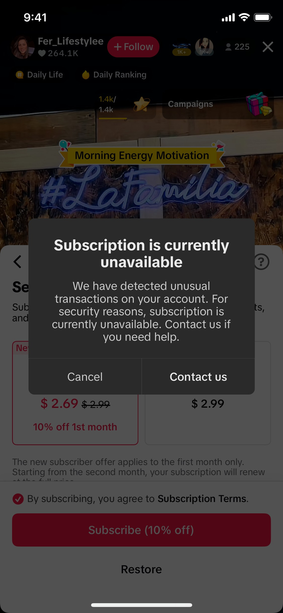 TikTok iOS screen 797