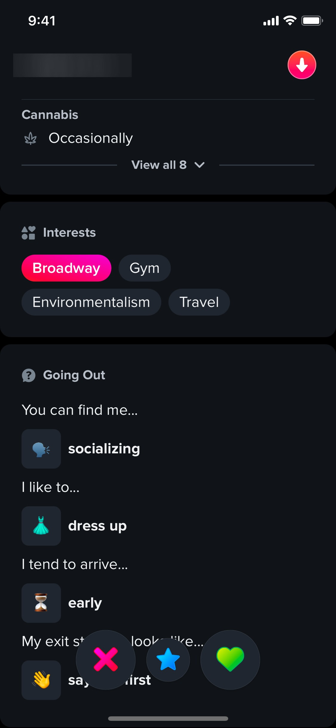 Tinder iOS screen 448