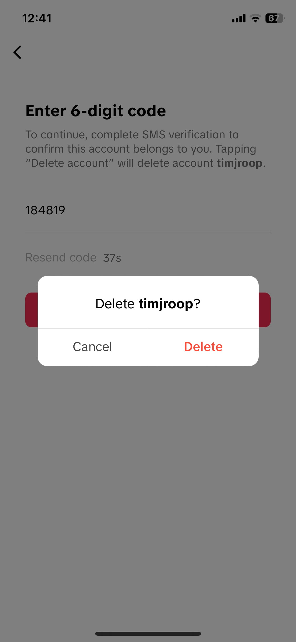 TikTok iOS screen 276