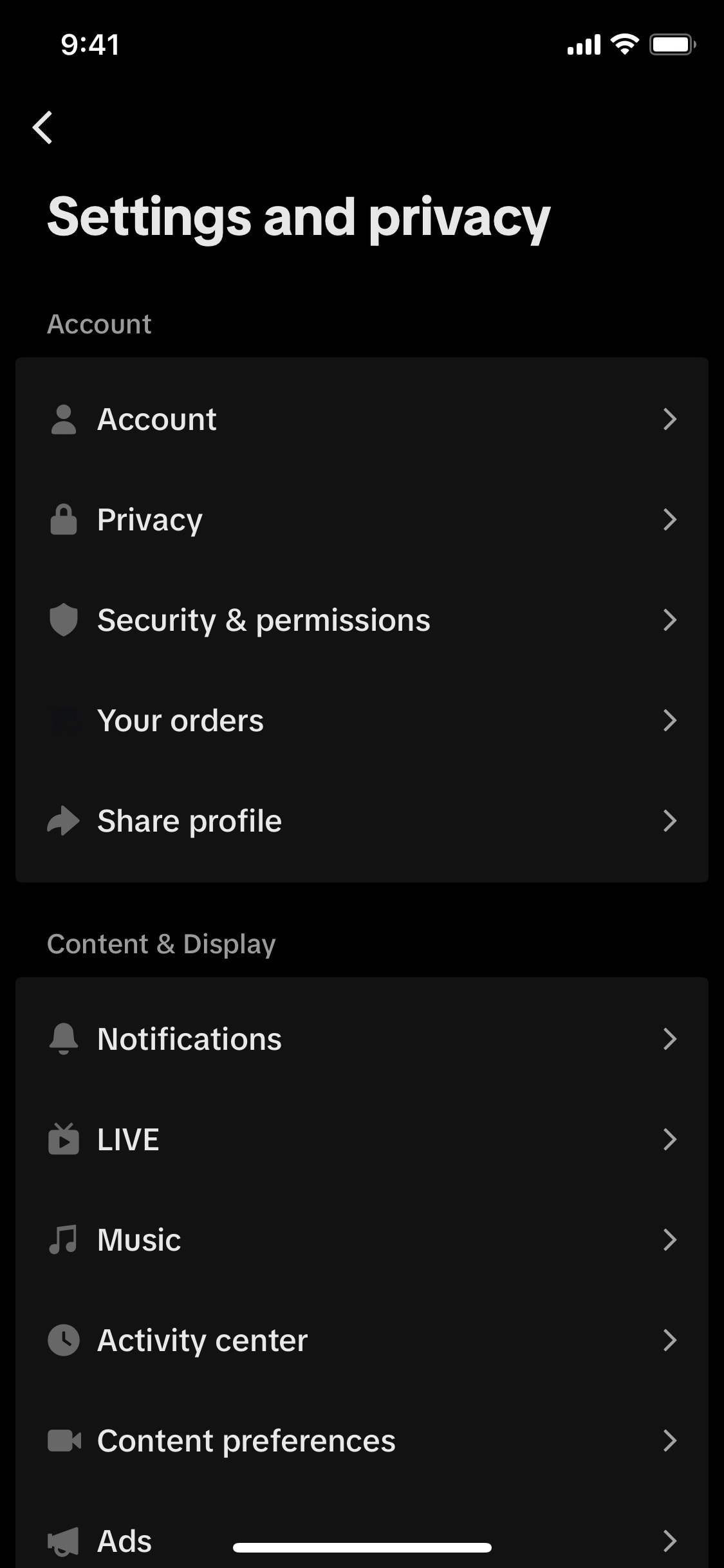 TikTok iOS screen 266