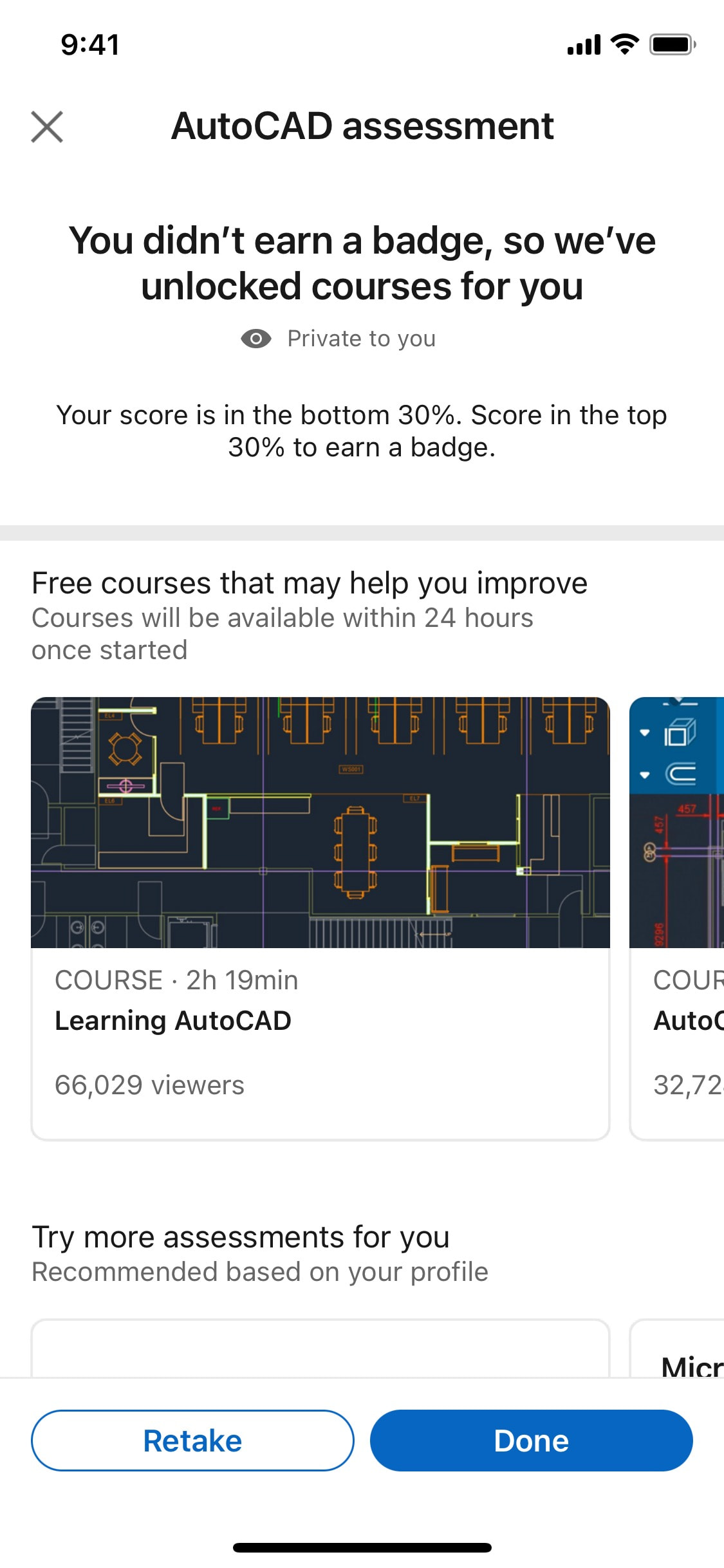 LinkedIn iOS screen 134