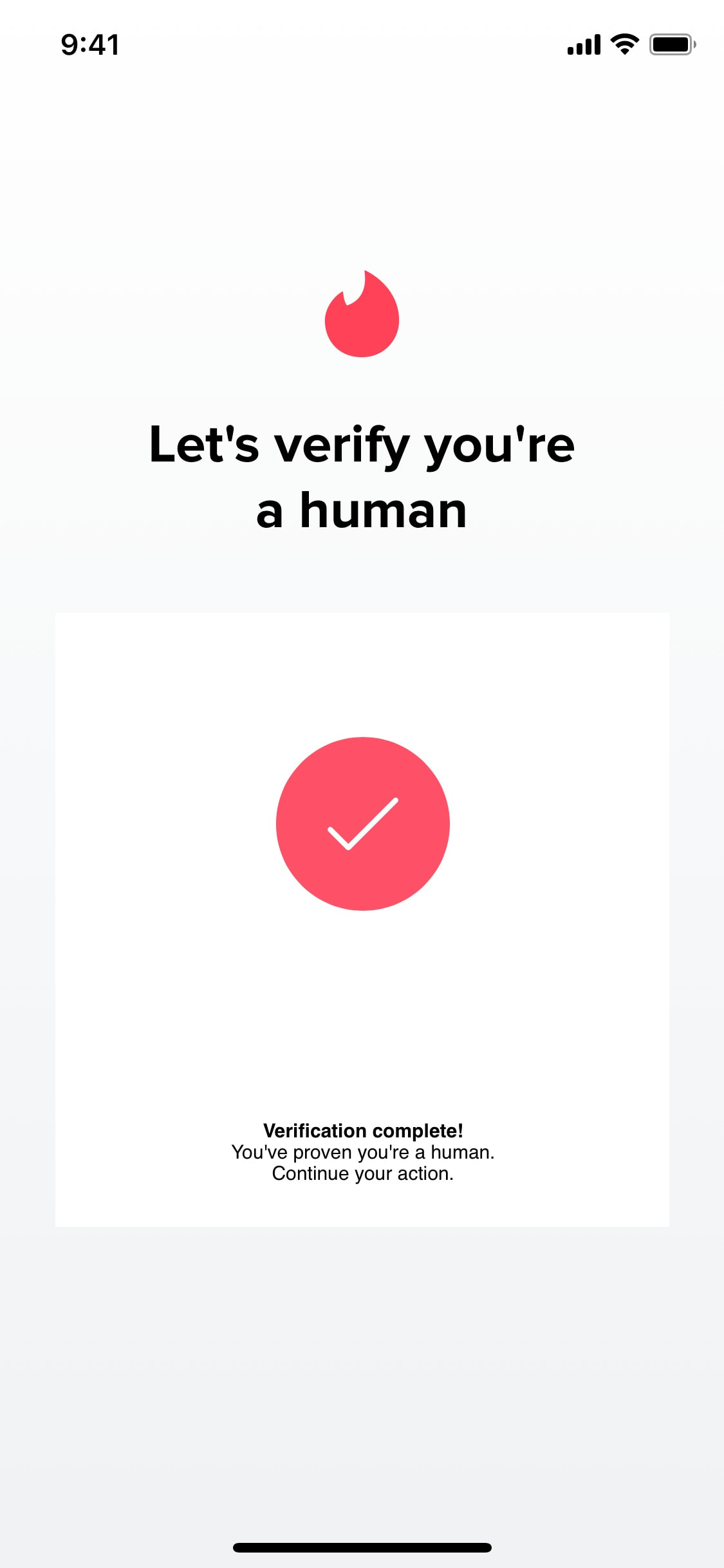 Tinder iOS screen 13