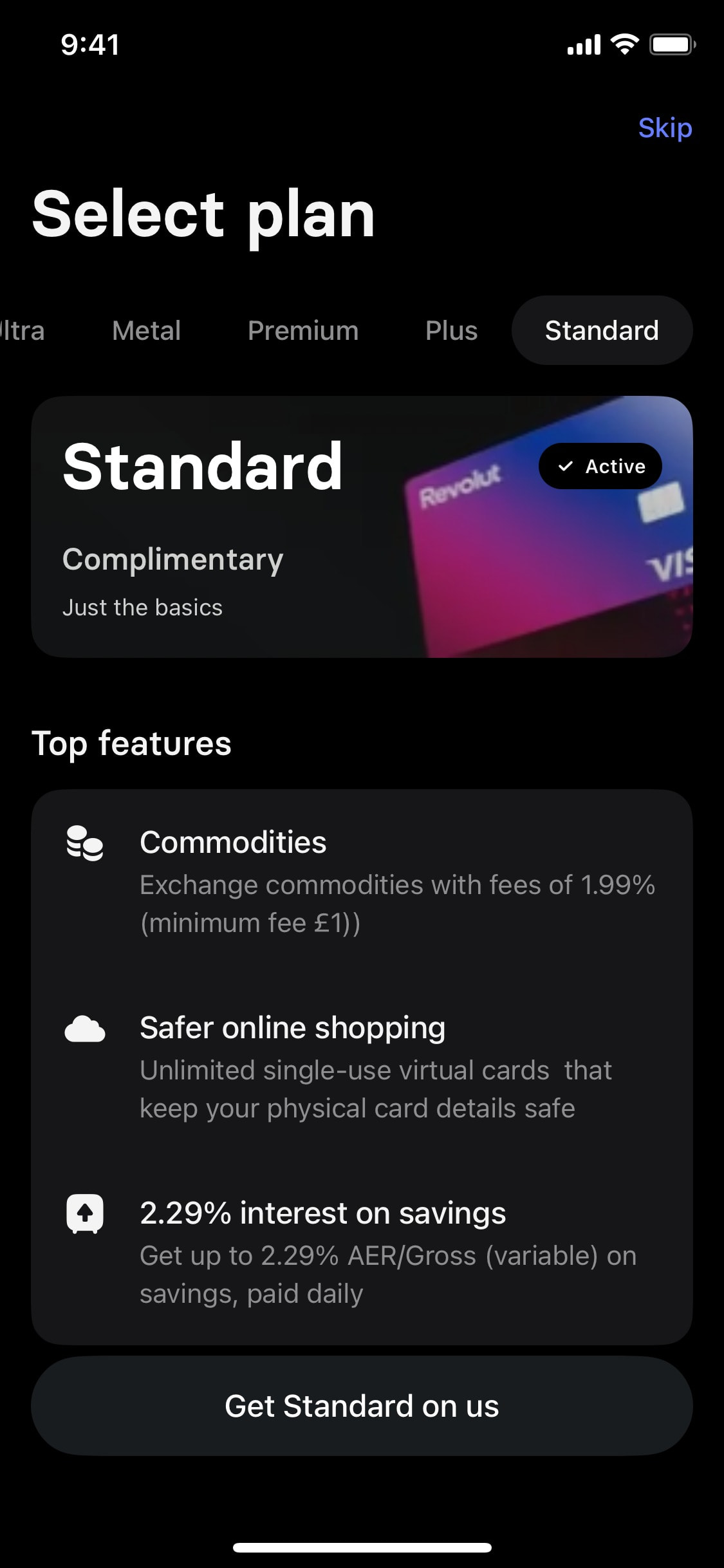 Revolut iOS screen 201