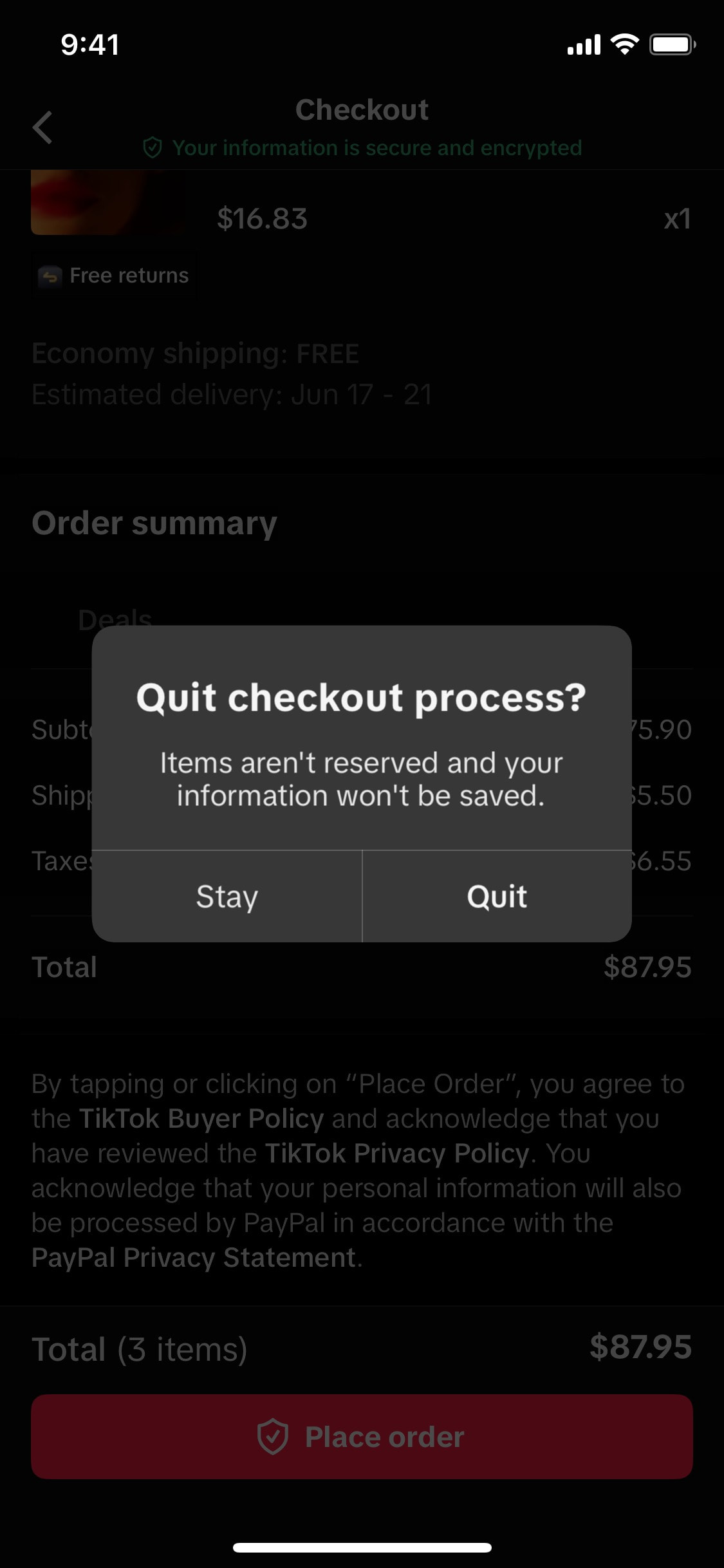 TikTok iOS screen 484