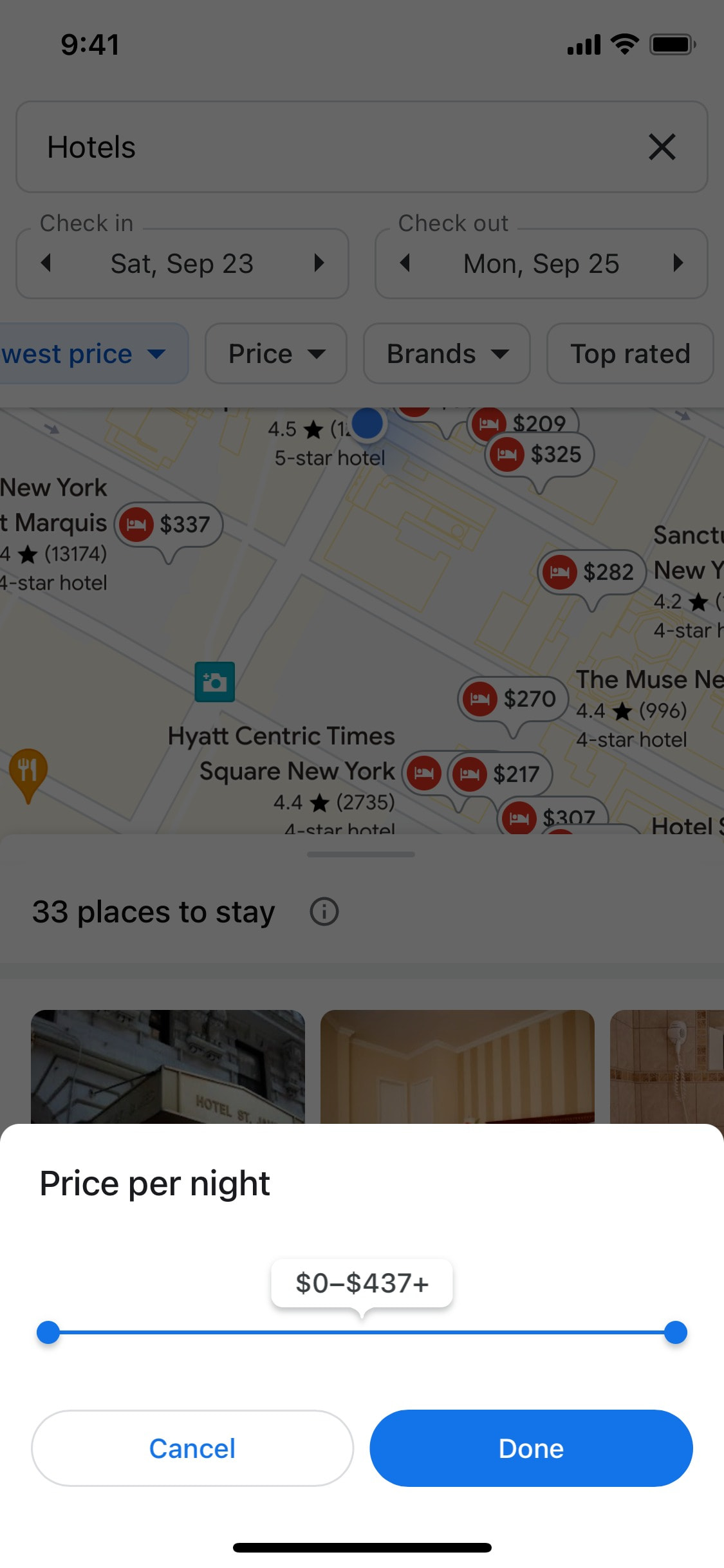 Google Maps iOS screen 470