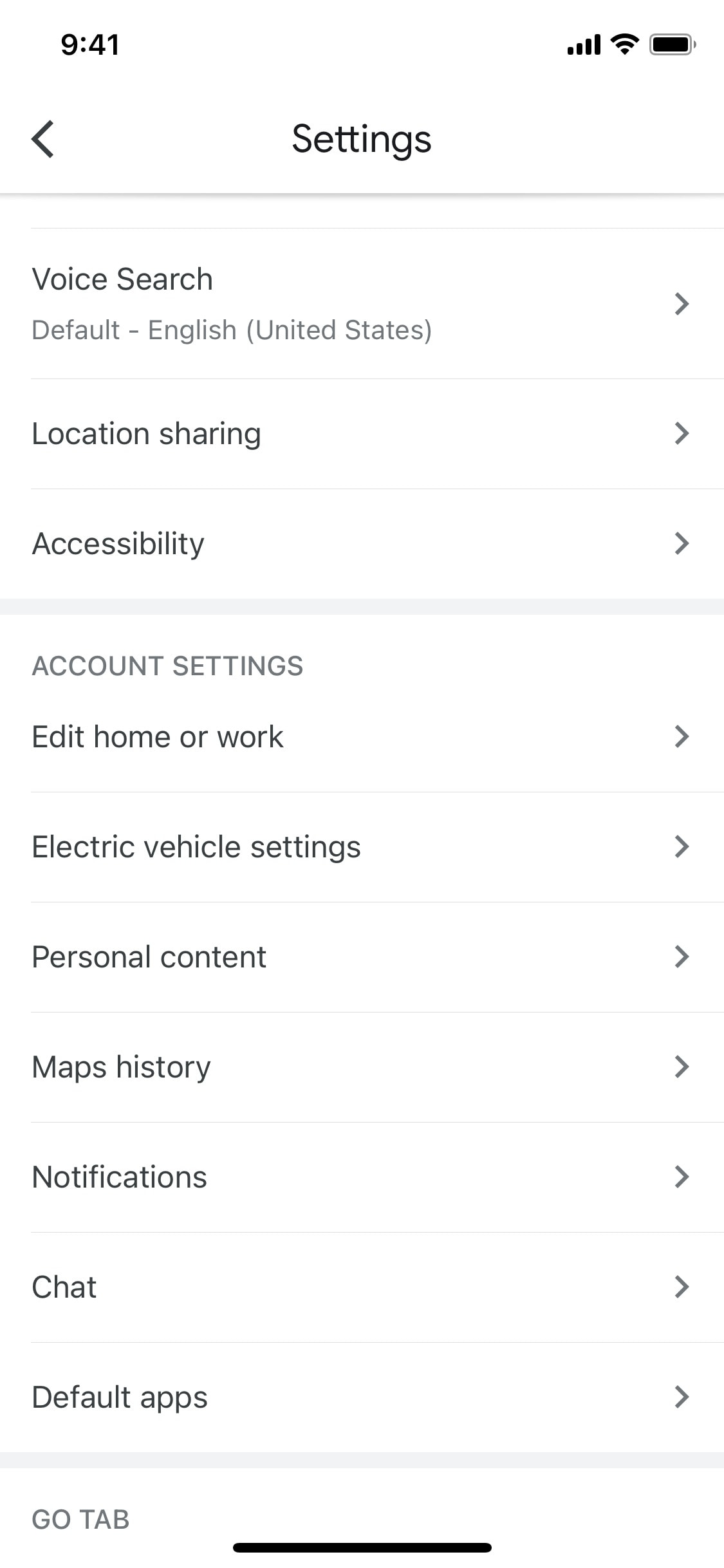 Google Maps iOS screen 261