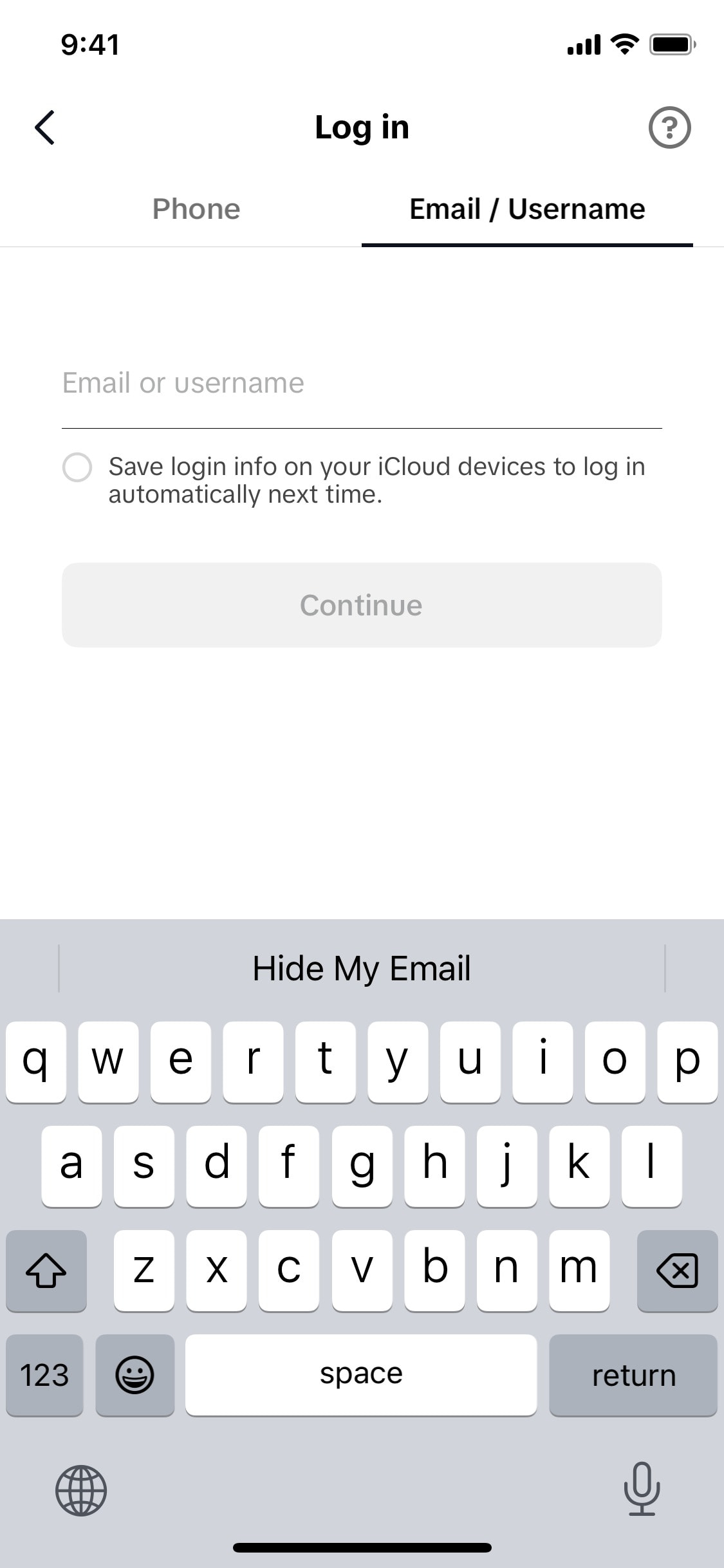 TikTok iOS screen 205