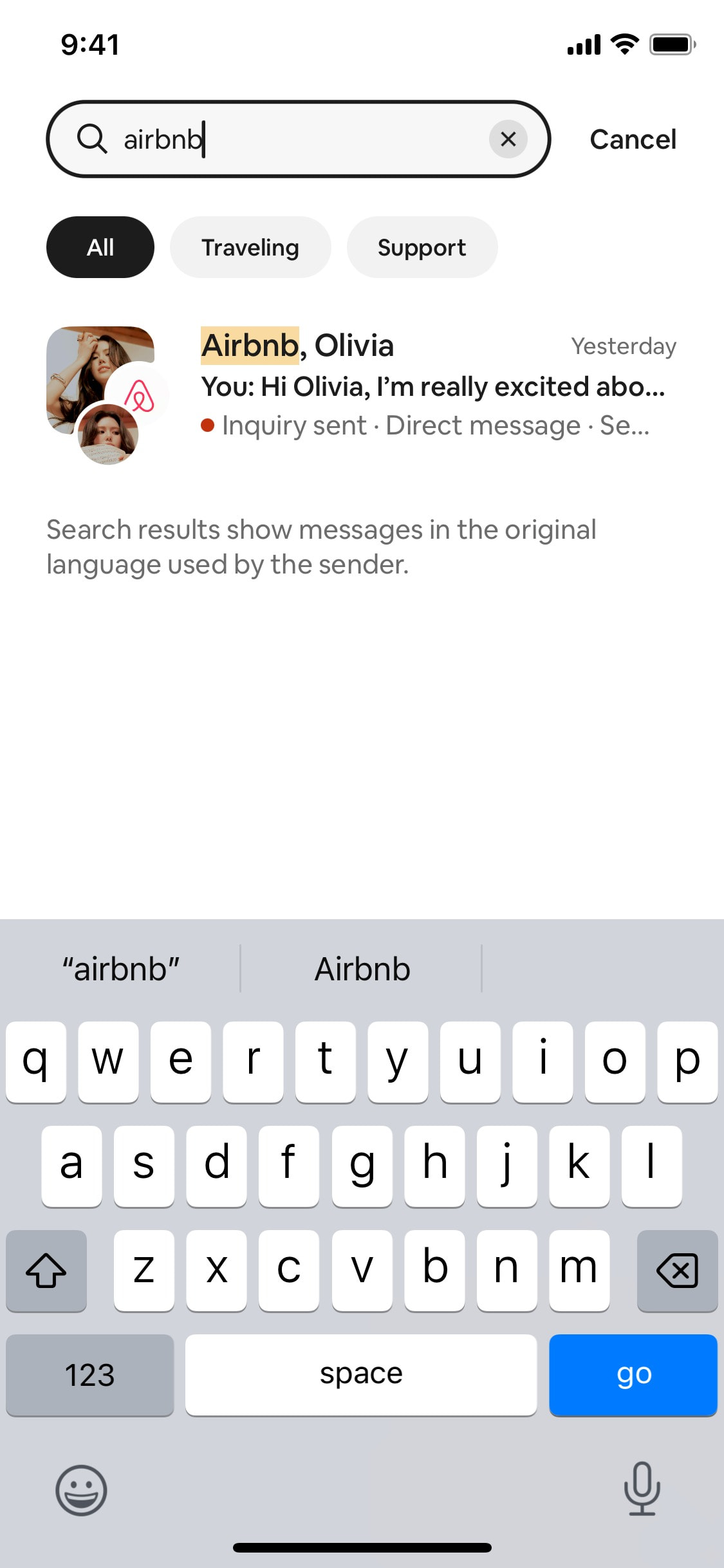 Airbnb iOS screen 568
