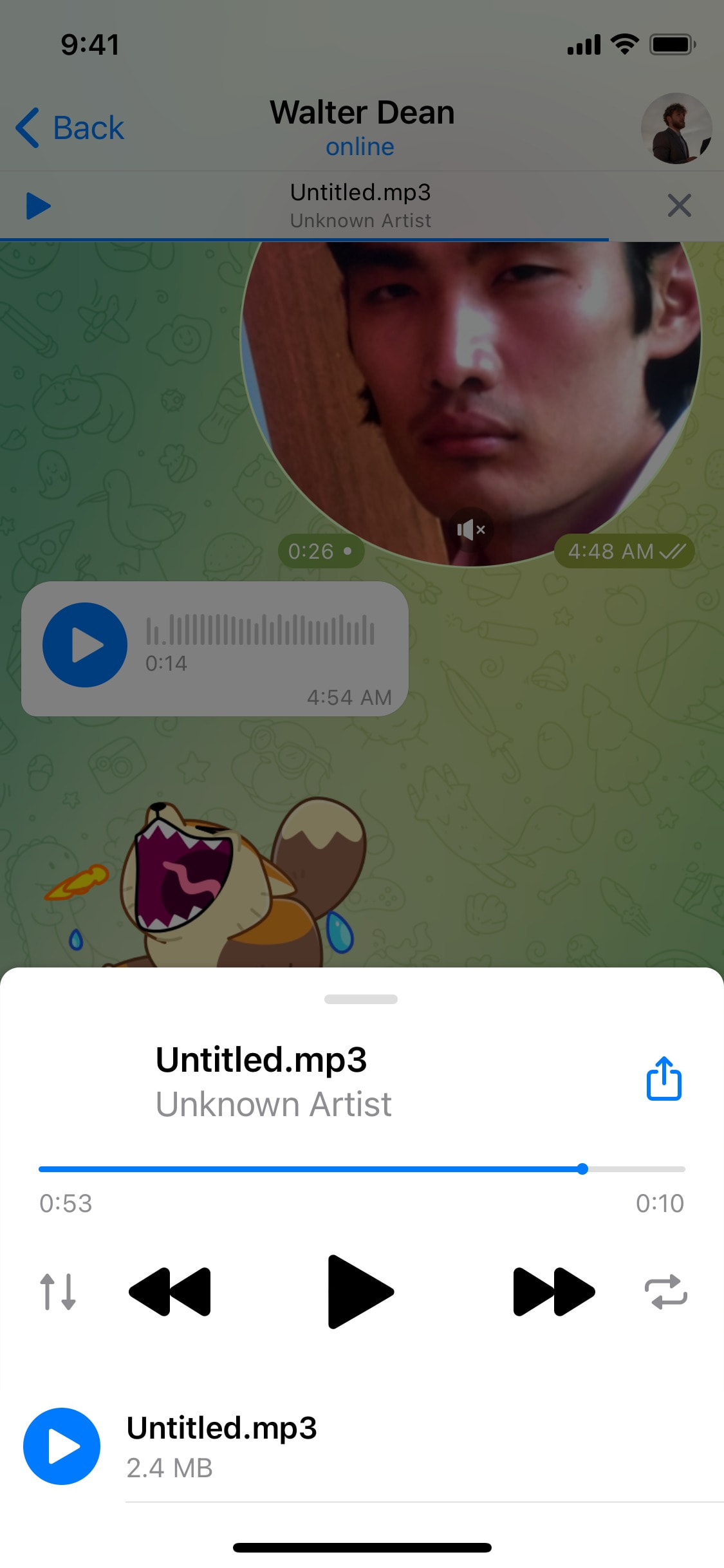 Telegram iOS screen 55
