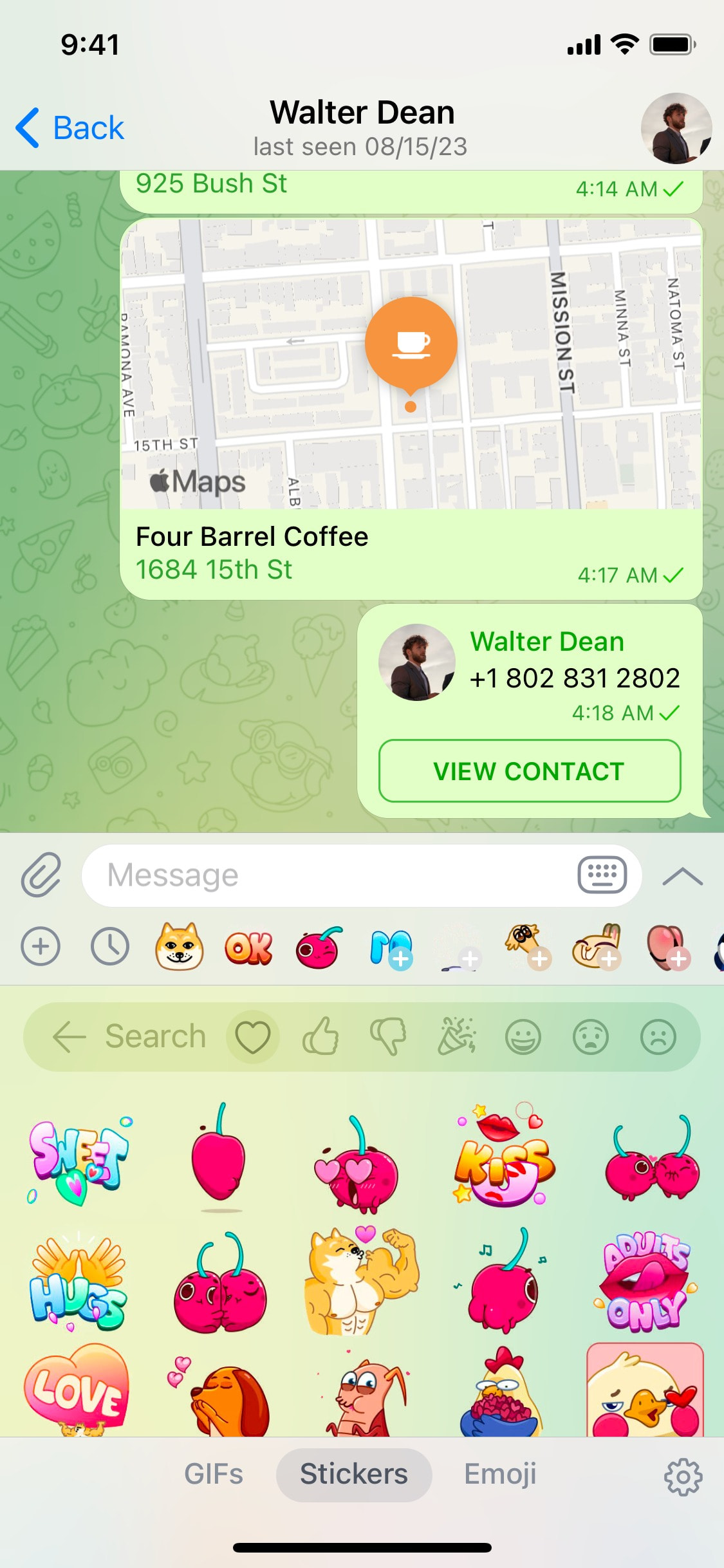 Telegram iOS screen 74
